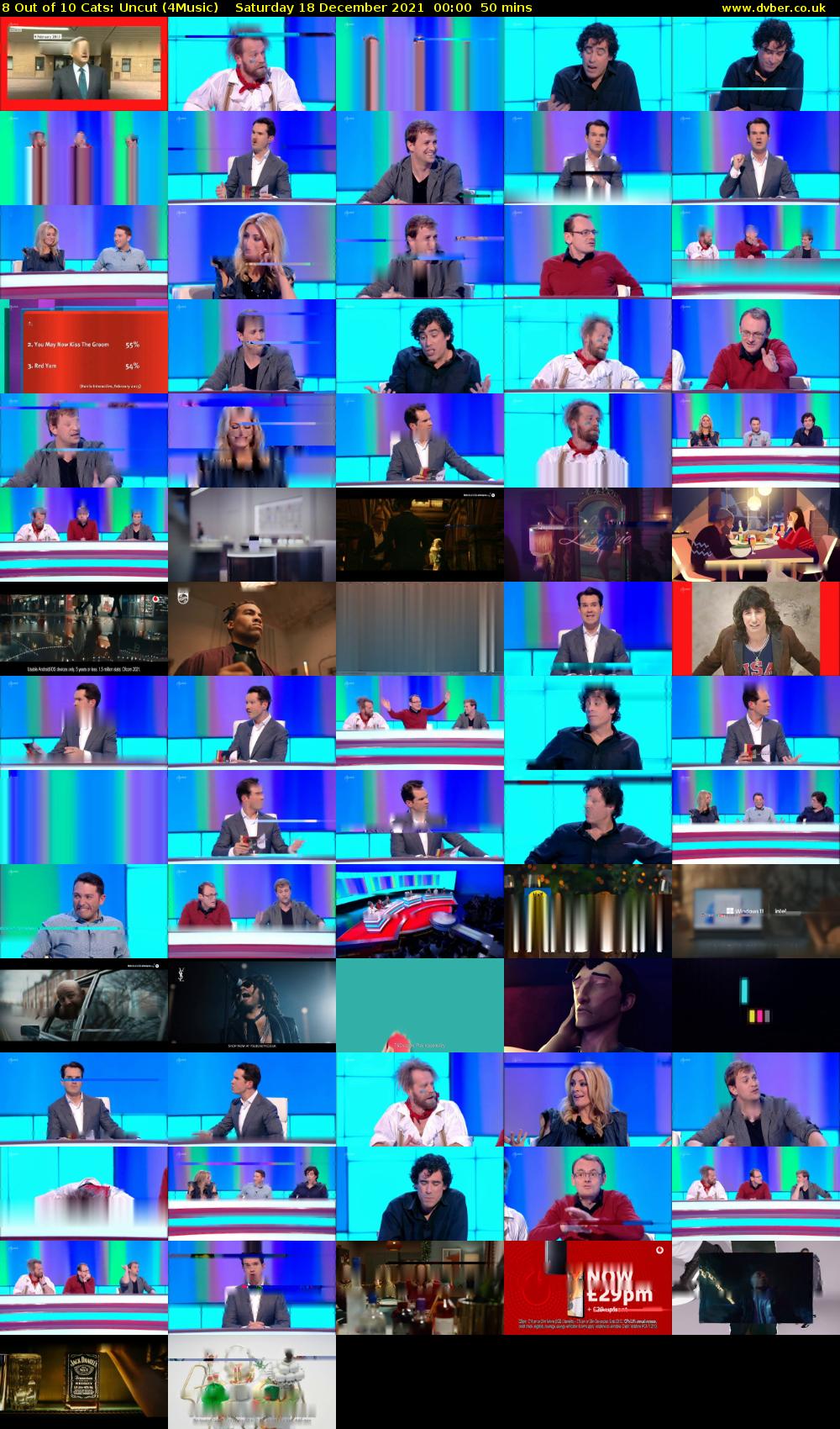 8 Out of 10 Cats: Uncut (4Music) Saturday 18 December 2021 00:00 - 00:50
