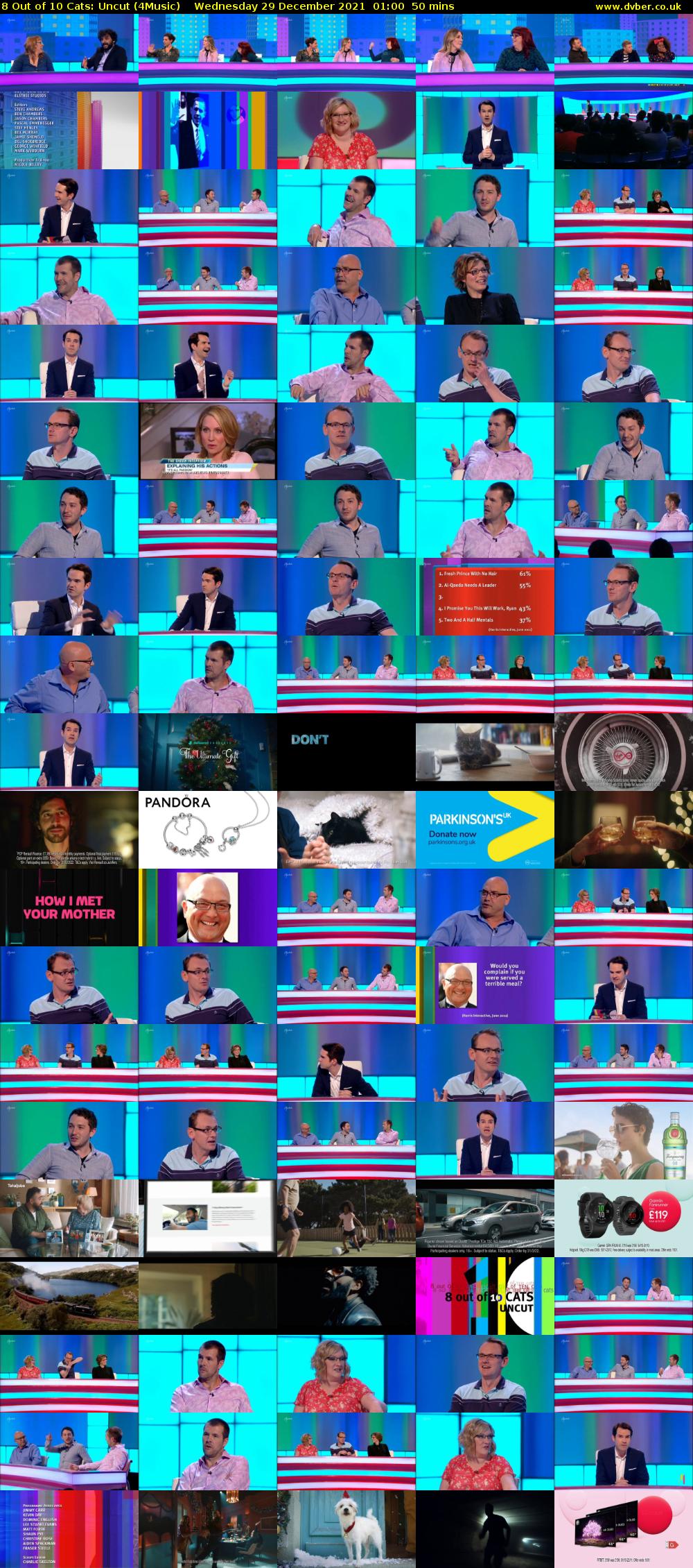 8 Out of 10 Cats: Uncut (4Music) Wednesday 29 December 2021 01:00 - 01:50