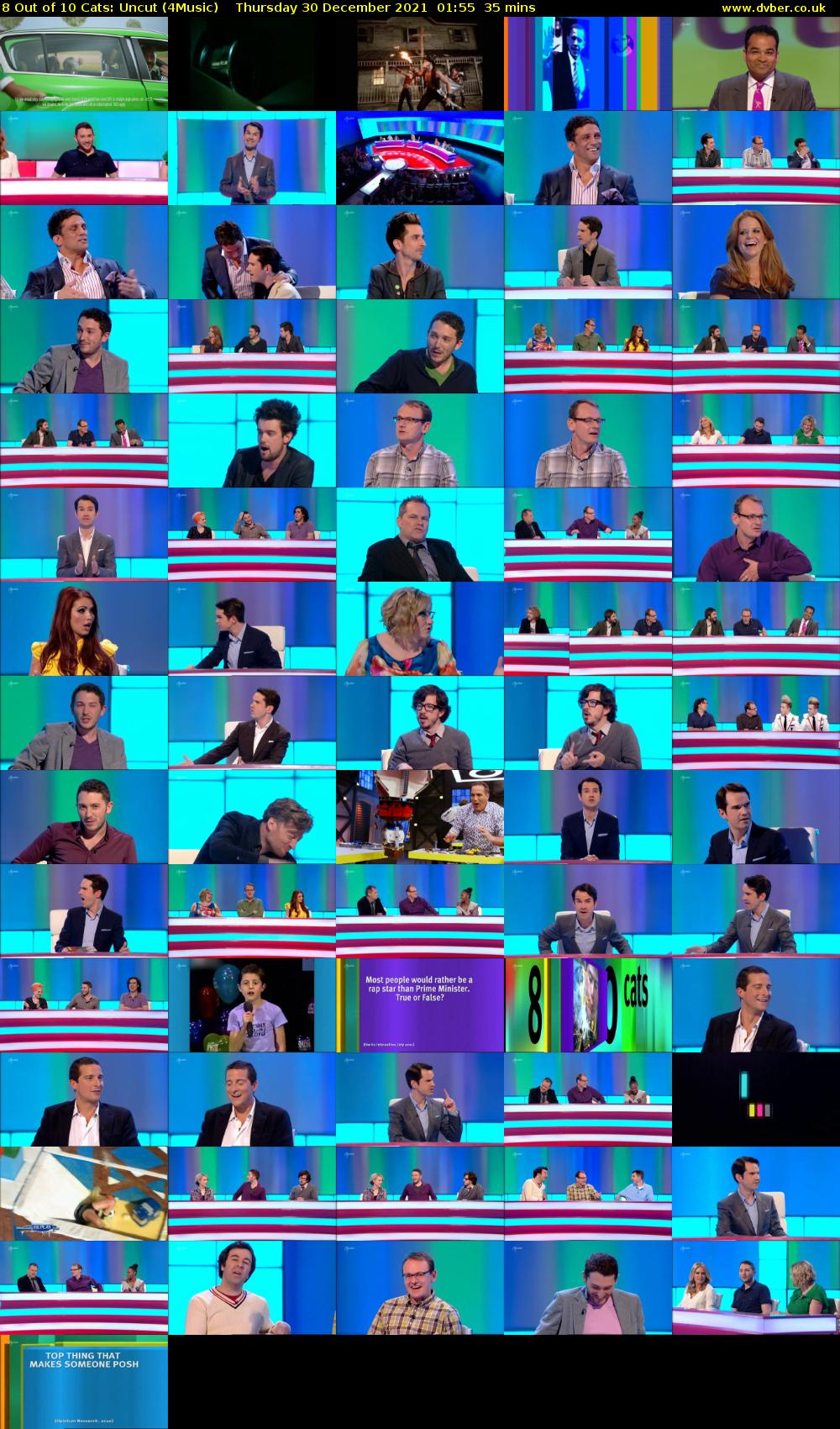 8 Out of 10 Cats: Uncut (4Music) Thursday 30 December 2021 01:55 - 02:30