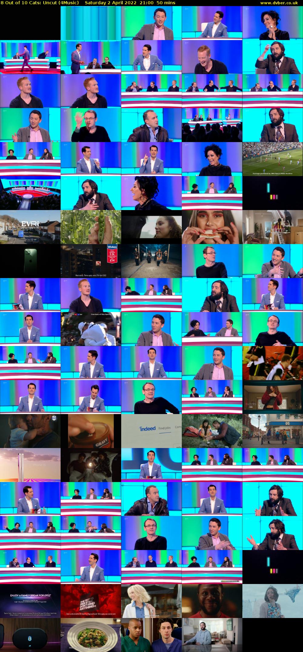 8 Out of 10 Cats: Uncut (4Music) Saturday 2 April 2022 21:00 - 21:50