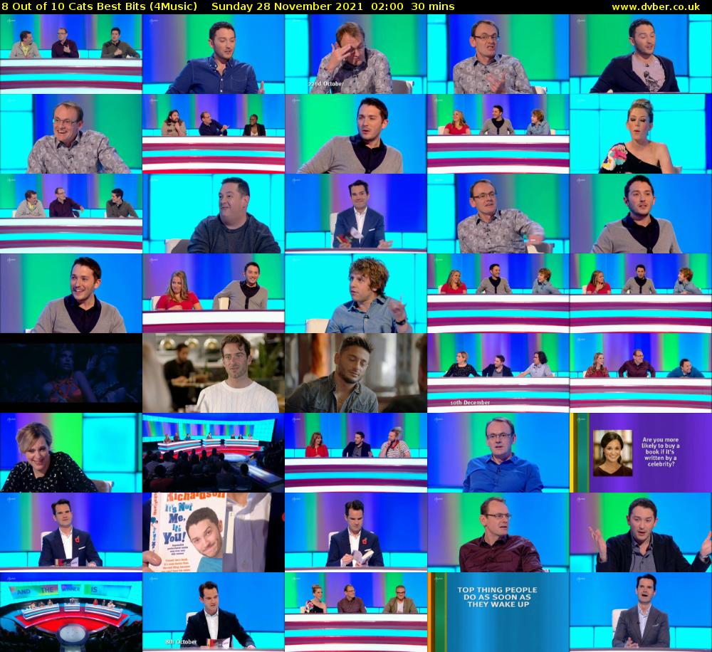 8 Out of 10 Cats Best Bits (4Music) Sunday 28 November 2021 02:00 - 02:30