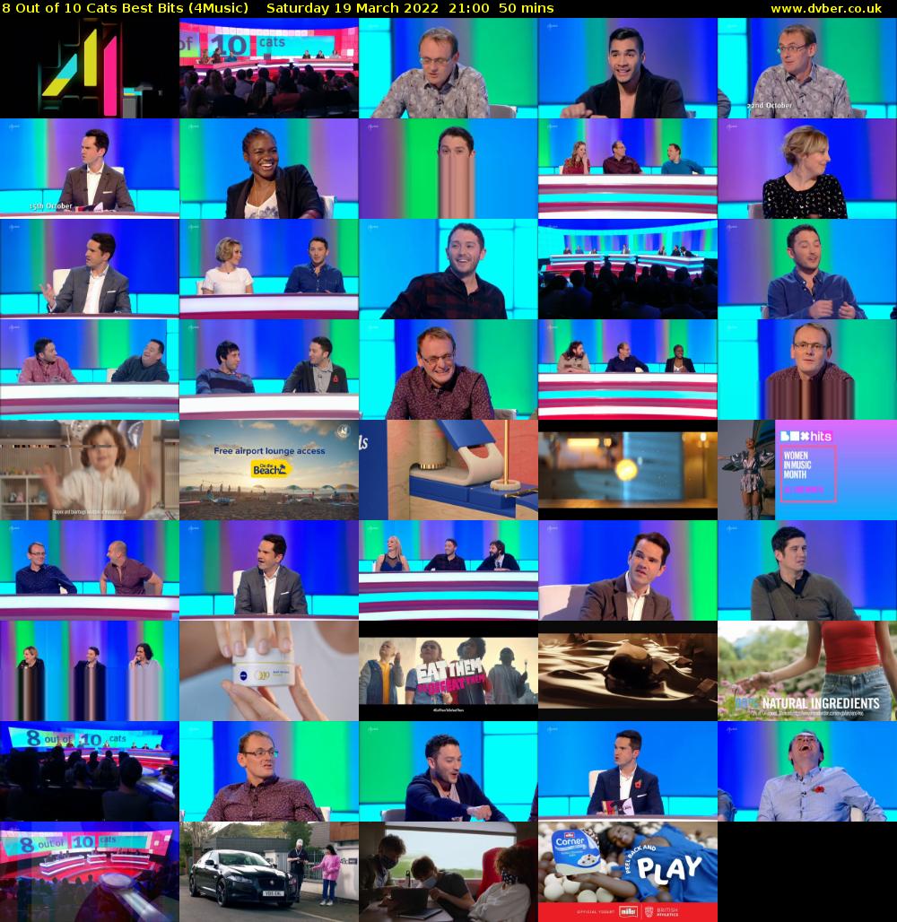 8 Out of 10 Cats Best Bits (4Music) Saturday 19 March 2022 21:00 - 21:50
