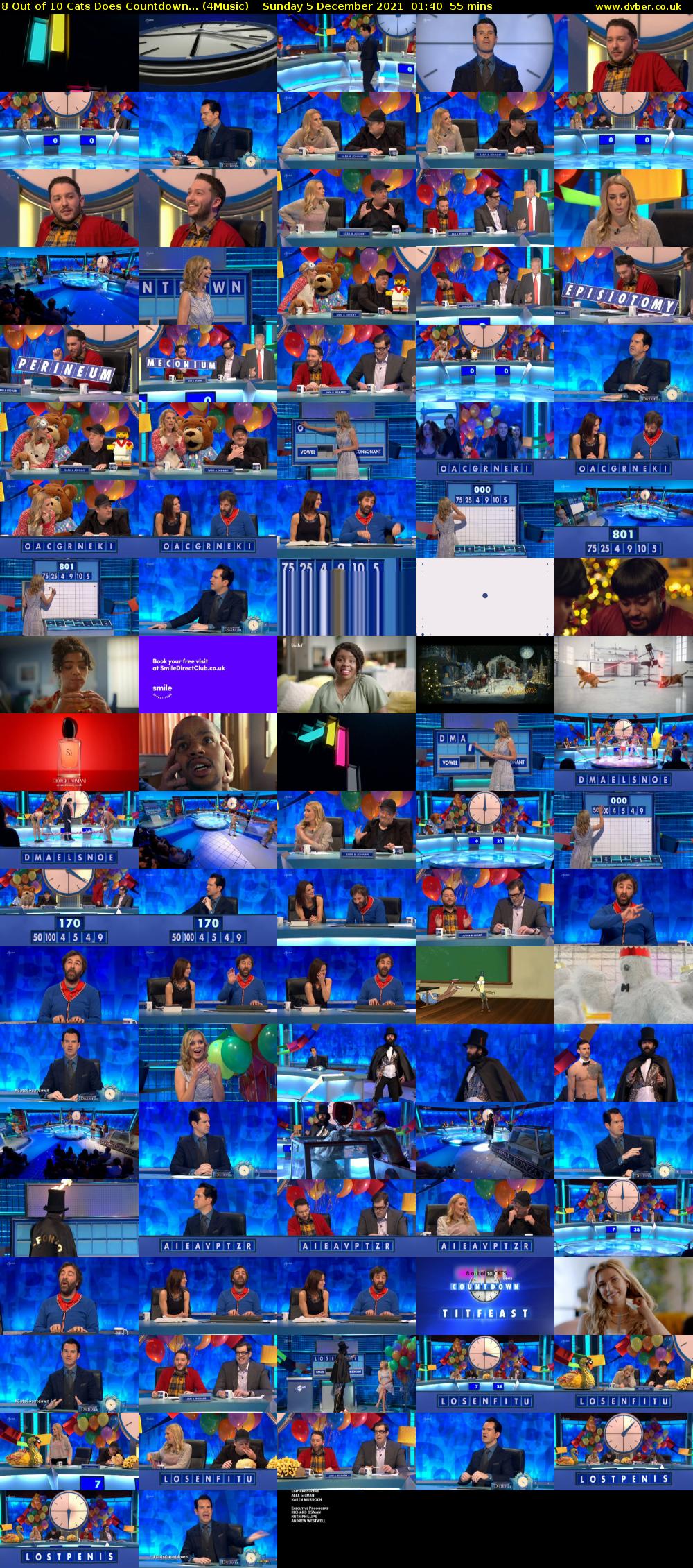 8 Out of 10 Cats Does Countdown... (4Music) Sunday 5 December 2021 01:40 - 02:35