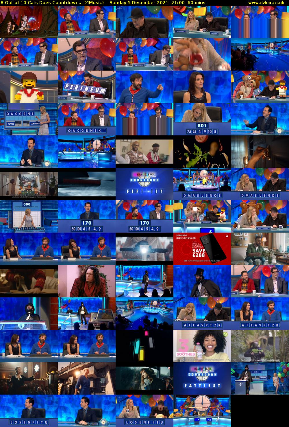 8 Out of 10 Cats Does Countdown... (4Music) Sunday 5 December 2021 21:00 - 22:00