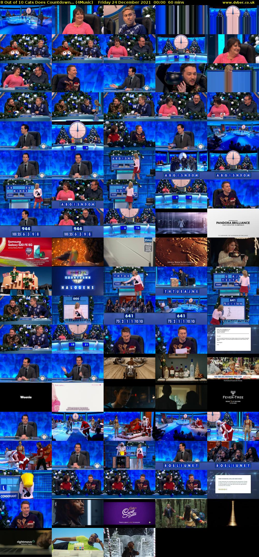 8 Out of 10 Cats Does Countdown... (4Music) Friday 24 December 2021 00:00 - 01:00