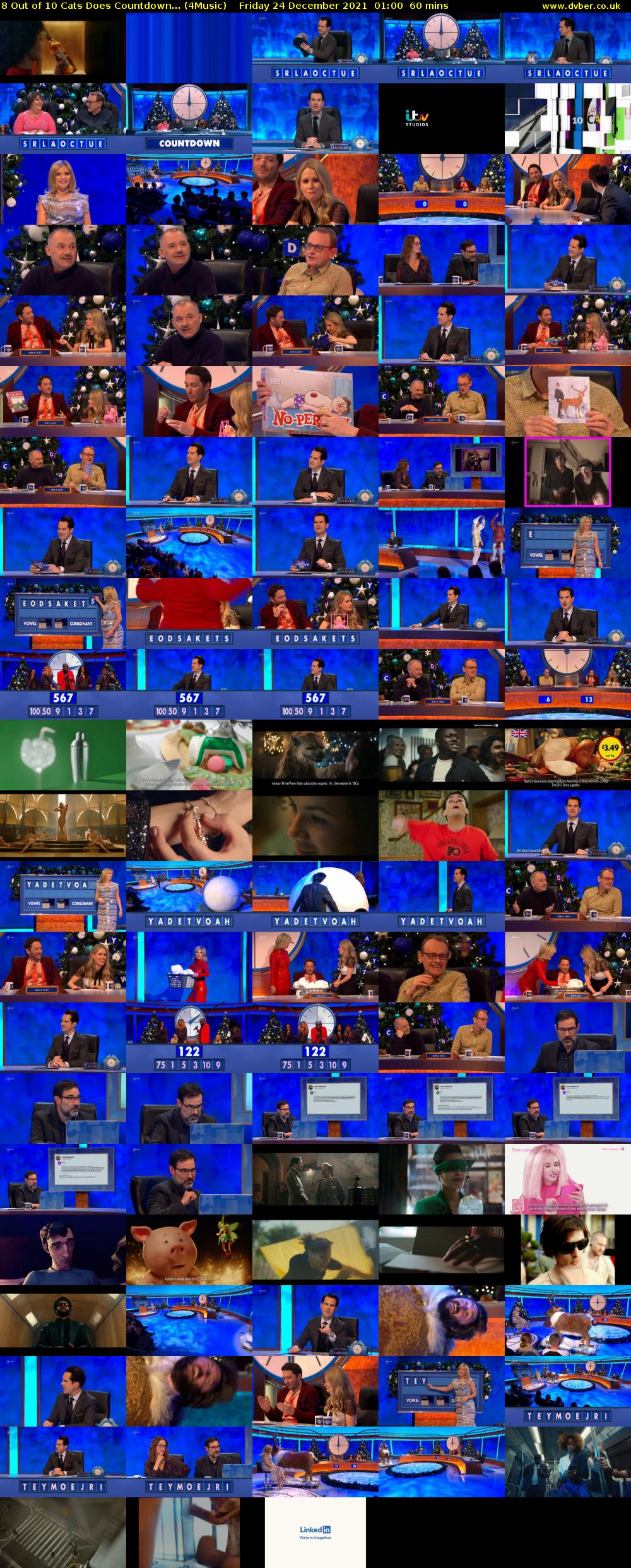 8 Out of 10 Cats Does Countdown... (4Music) Friday 24 December 2021 01:00 - 02:00