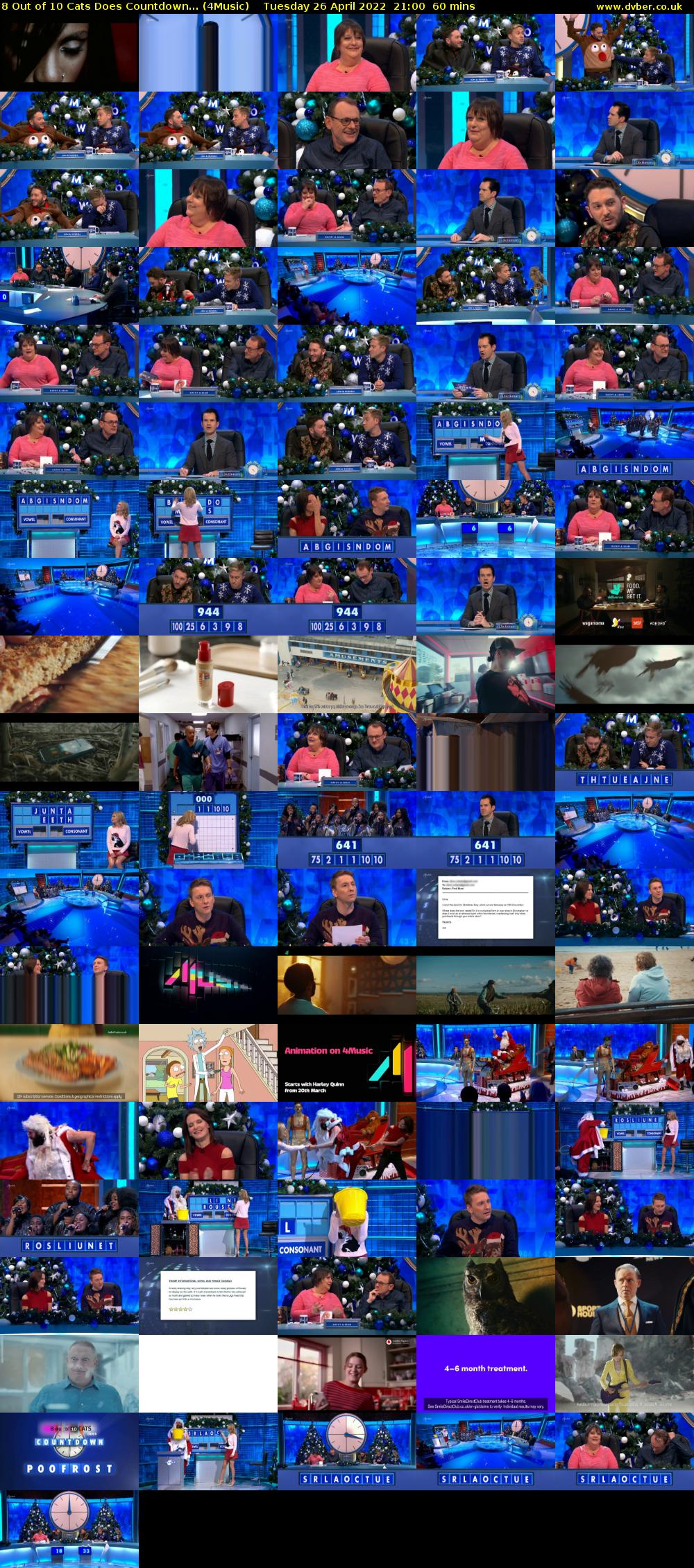 8 Out of 10 Cats Does Countdown... (4Music) Tuesday 26 April 2022 21:00 - 22:00