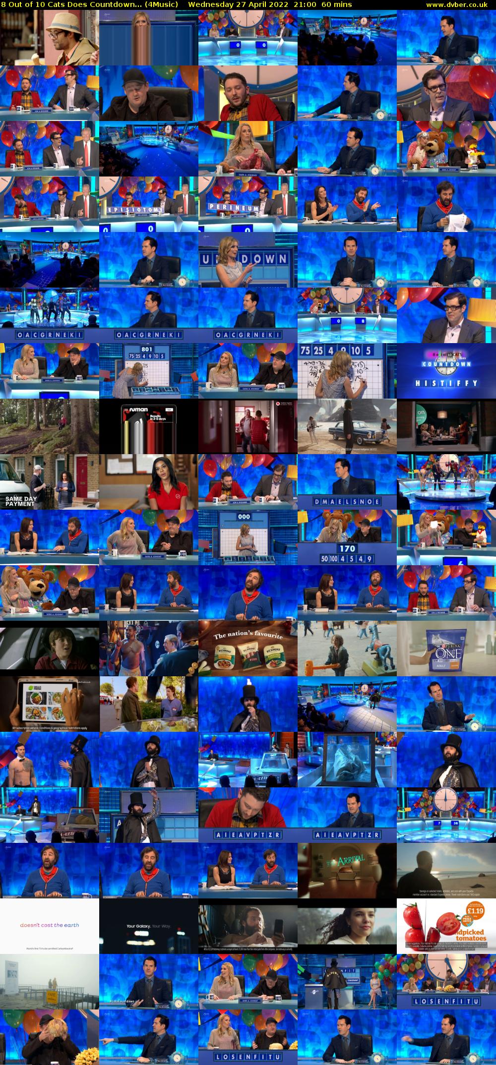 8 Out of 10 Cats Does Countdown... (4Music) Wednesday 27 April 2022 21:00 - 22:00