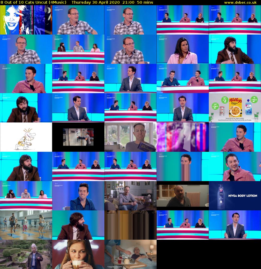 8 Out of 10 Cats Uncut (4Music) Thursday 30 April 2020 21:00 - 21:50