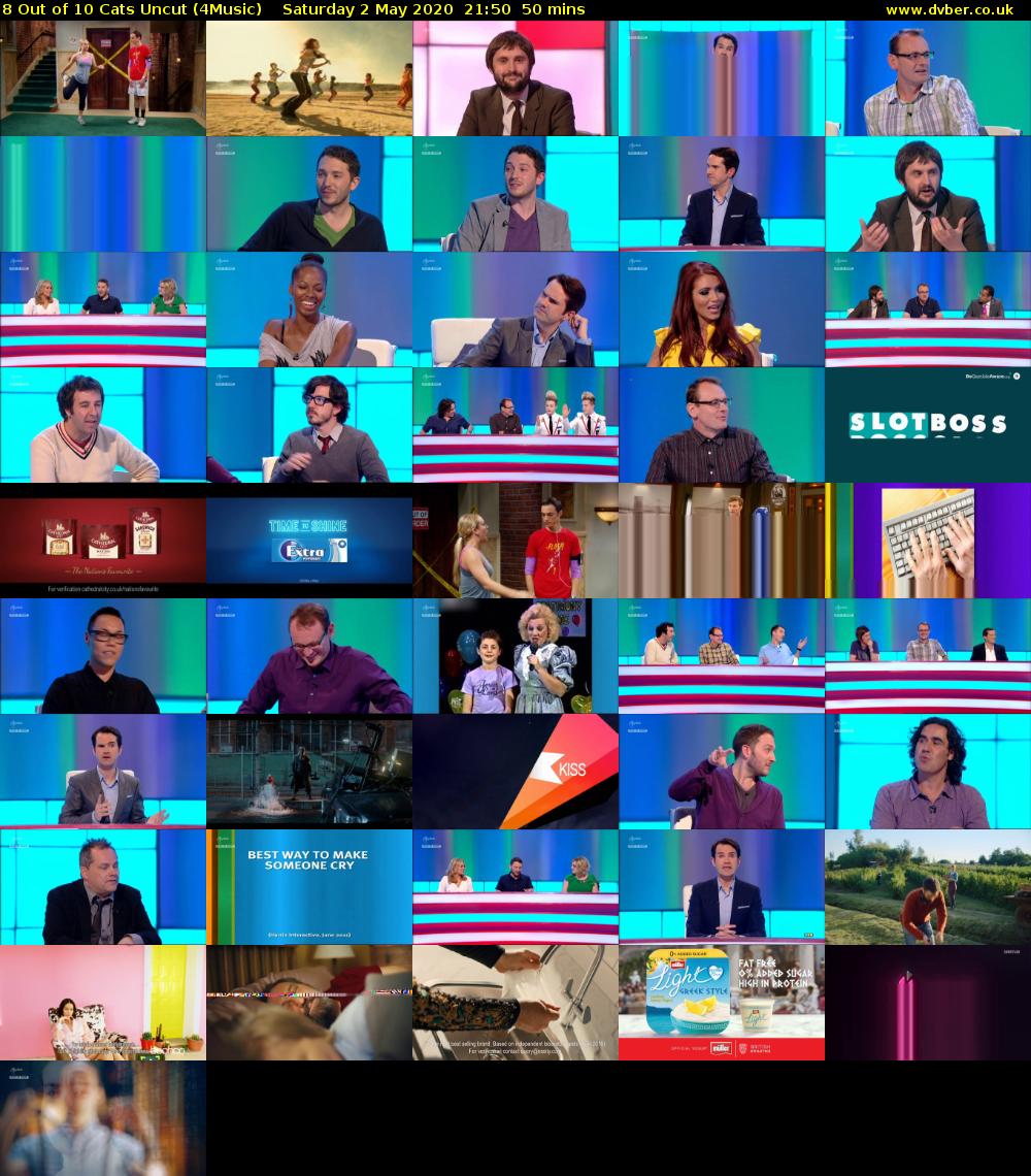 8 Out of 10 Cats Uncut (4Music) Saturday 2 May 2020 21:50 - 22:40