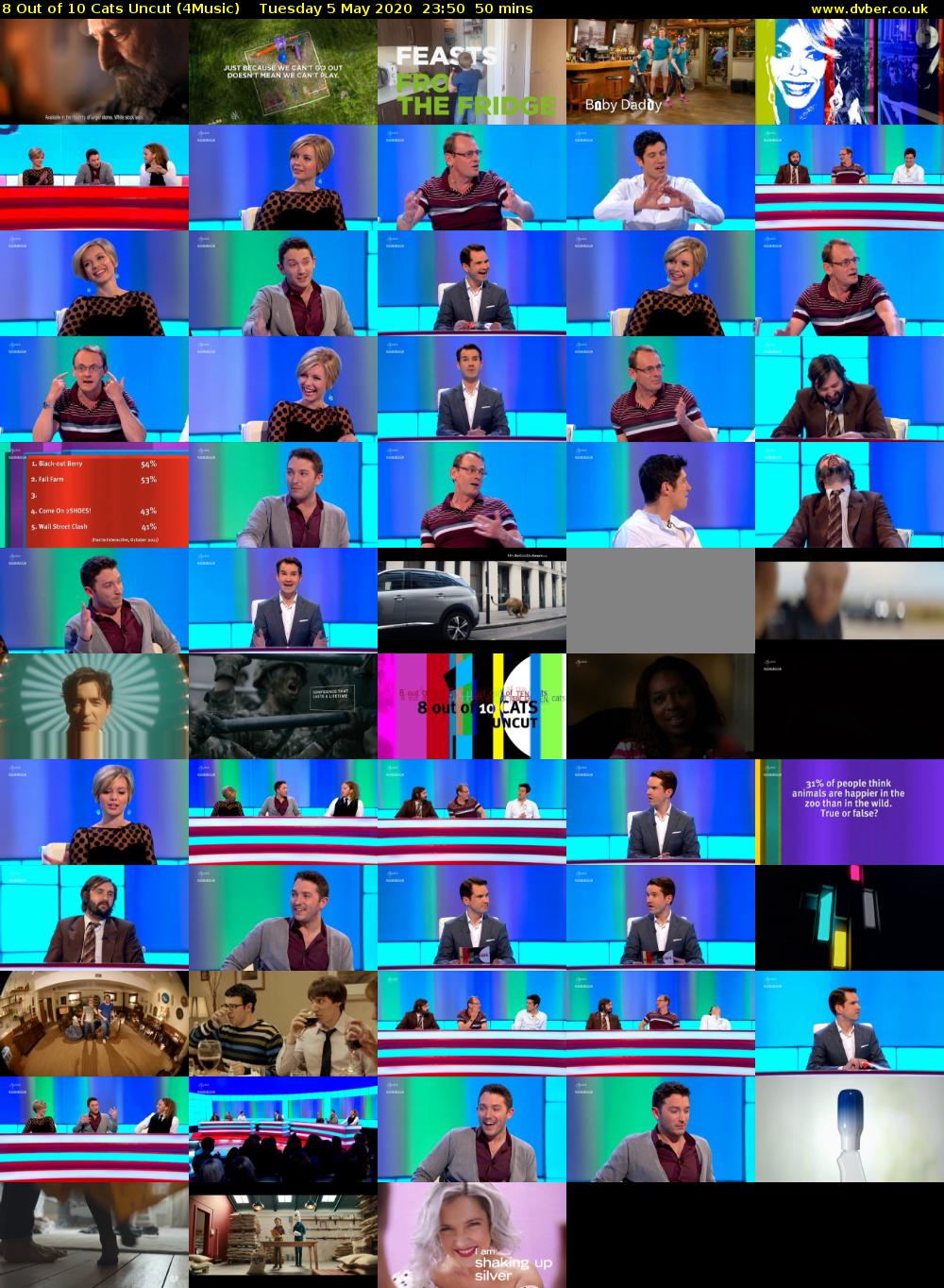 8 Out of 10 Cats Uncut (4Music) Tuesday 5 May 2020 23:50 - 00:40