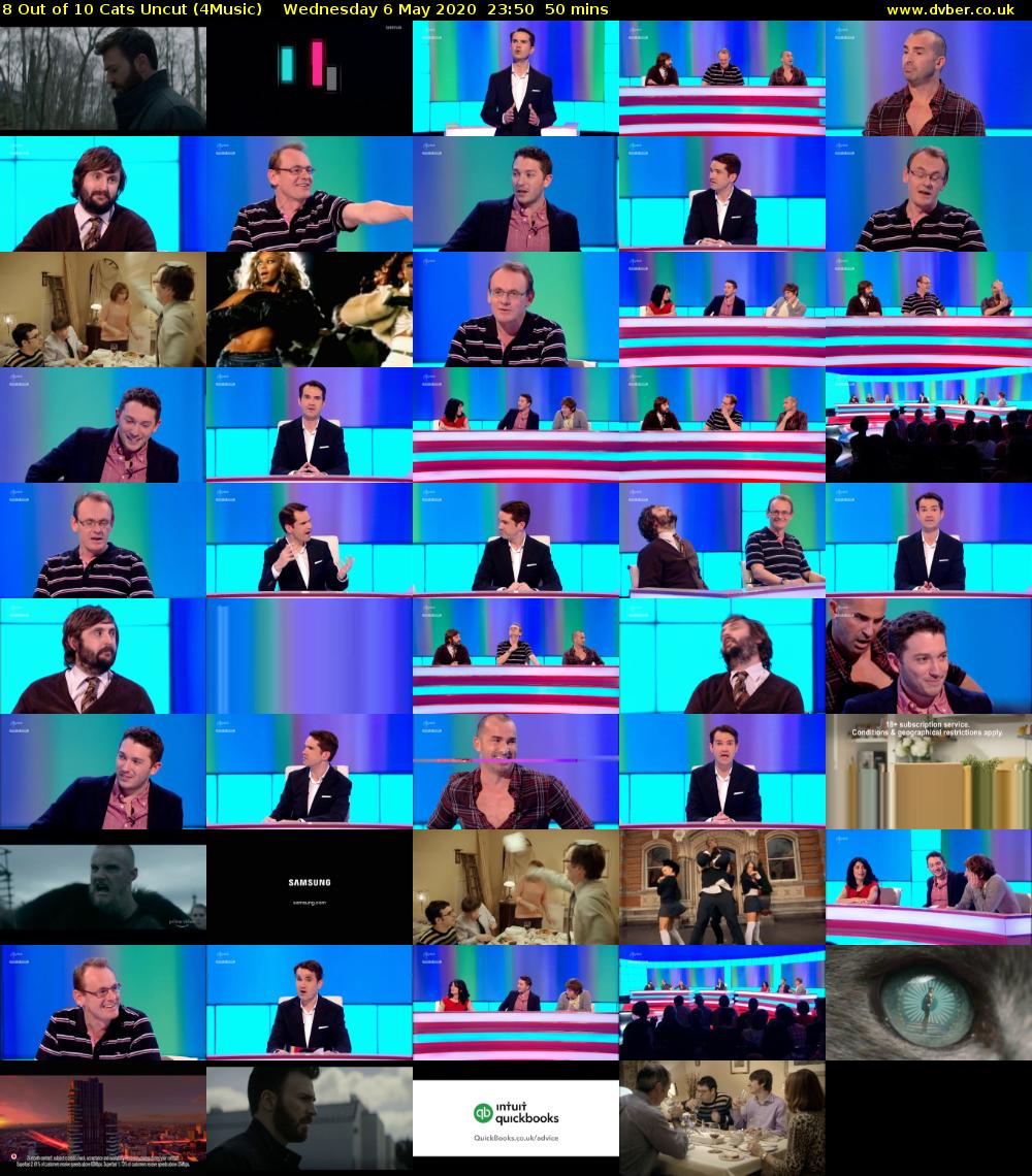 8 Out of 10 Cats Uncut (4Music) Wednesday 6 May 2020 23:50 - 00:40