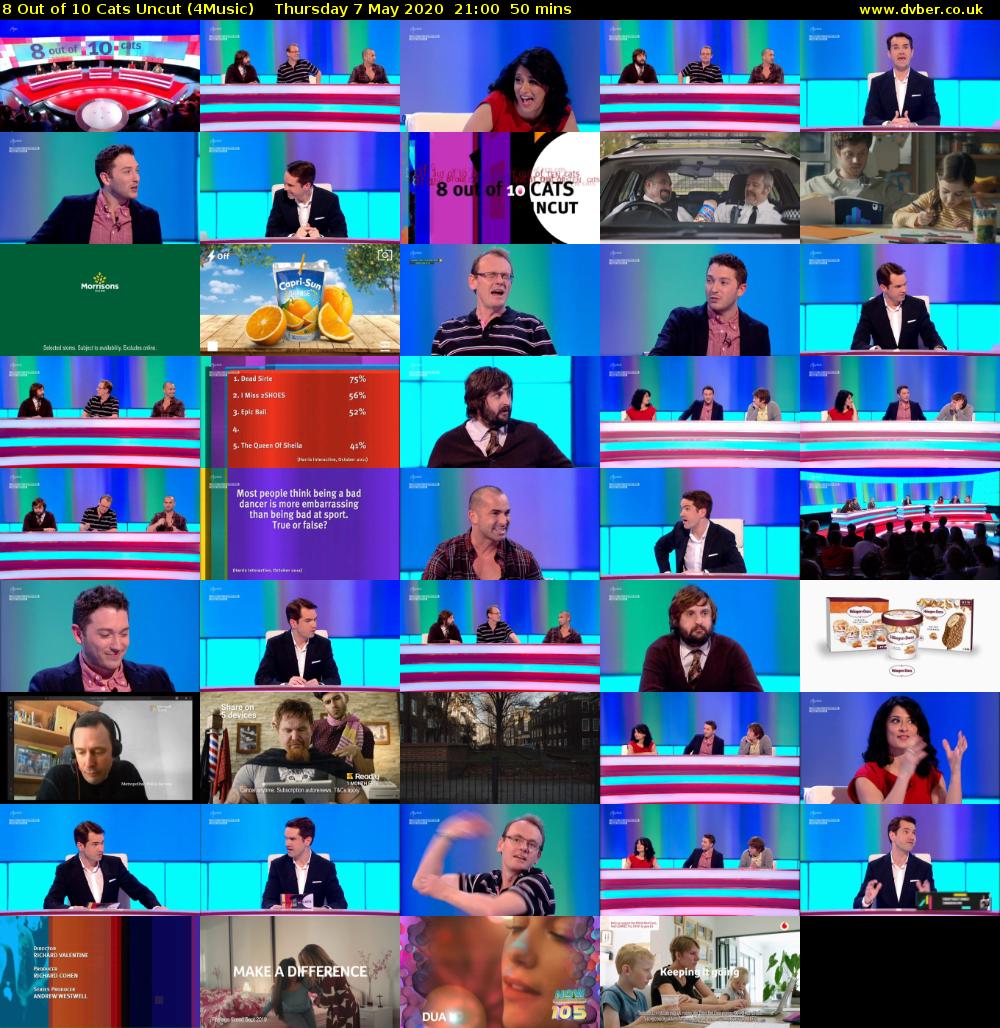 8 Out of 10 Cats Uncut (4Music) Thursday 7 May 2020 21:00 - 21:50