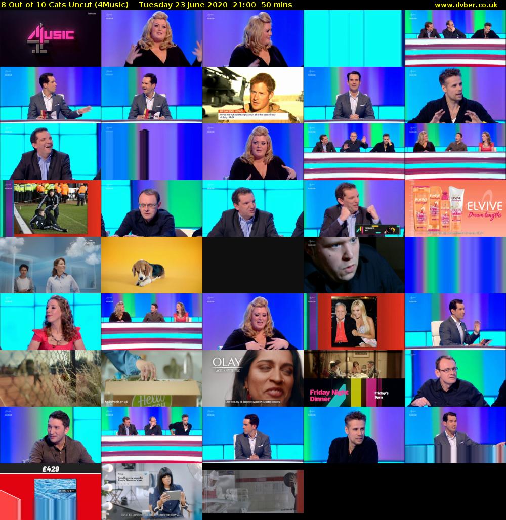 8 Out of 10 Cats Uncut (4Music) Tuesday 23 June 2020 21:00 - 21:50