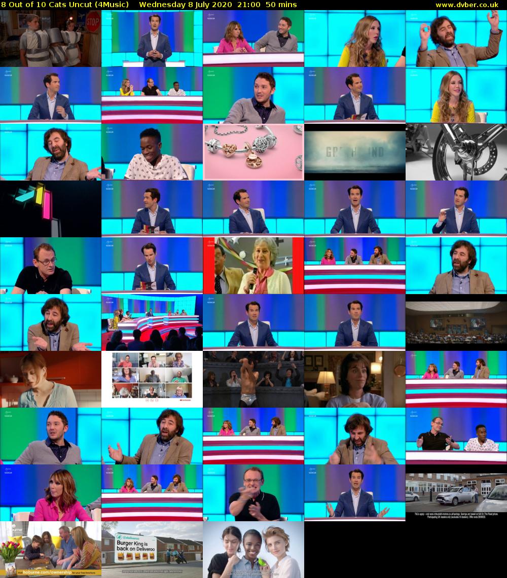 8 Out of 10 Cats Uncut (4Music) Wednesday 8 July 2020 21:00 - 21:50