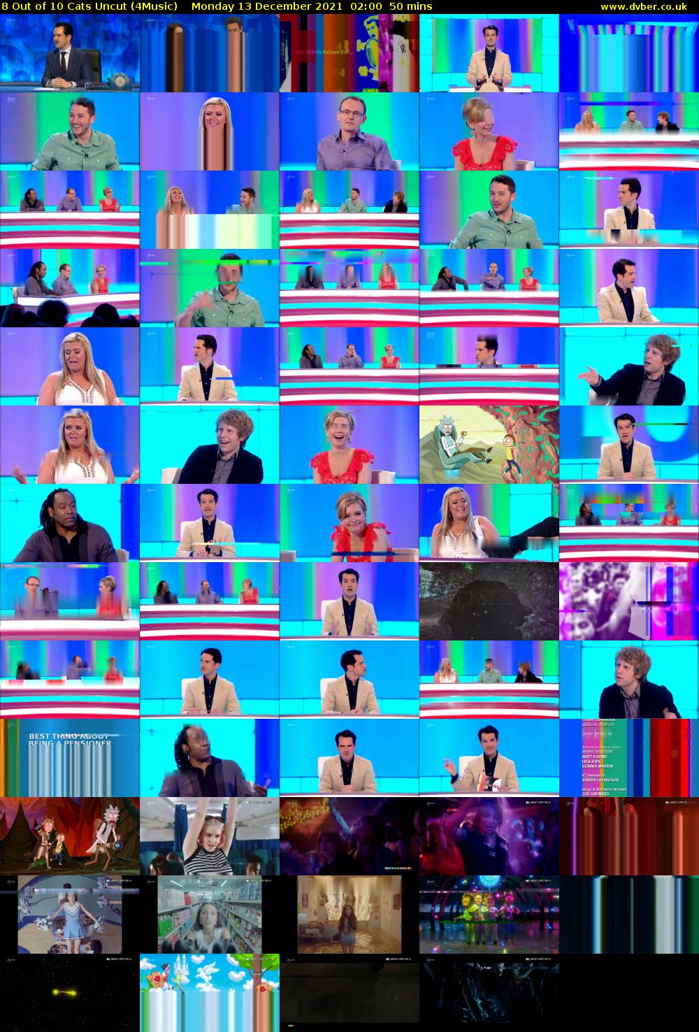 8 Out of 10 Cats Uncut (4Music) Monday 13 December 2021 02:00 - 02:50