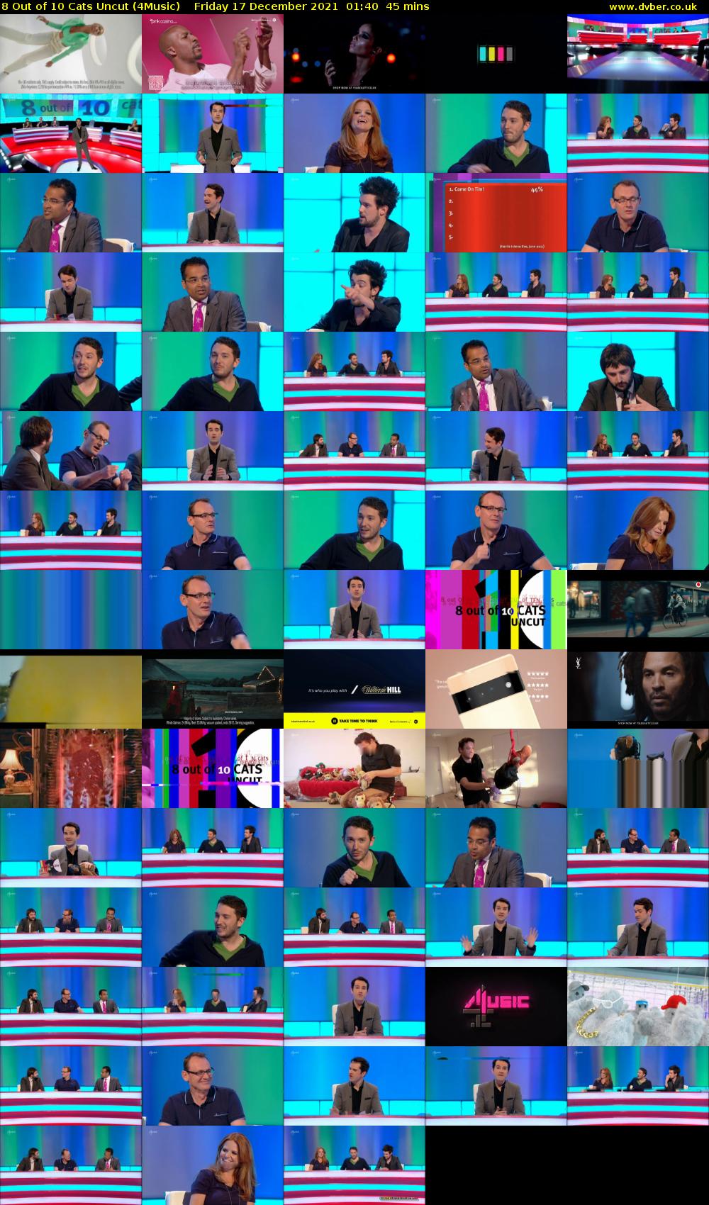 8 Out of 10 Cats Uncut (4Music) Friday 17 December 2021 01:40 - 02:25