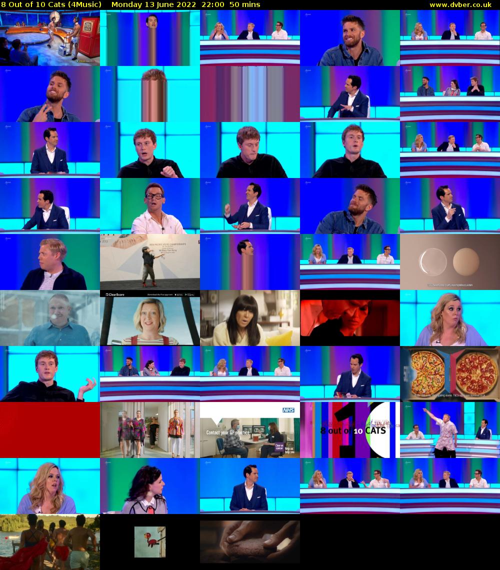 8 Out of 10 Cats (4Music) Monday 13 June 2022 22:00 - 22:50
