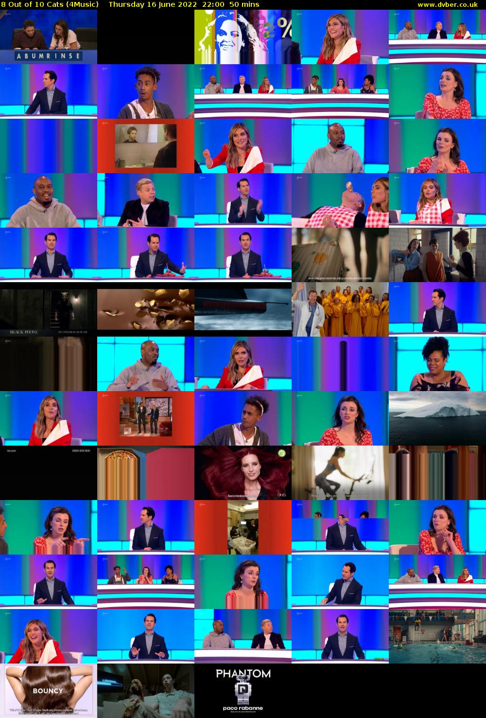 8 Out of 10 Cats (4Music) Thursday 16 June 2022 22:00 - 22:50