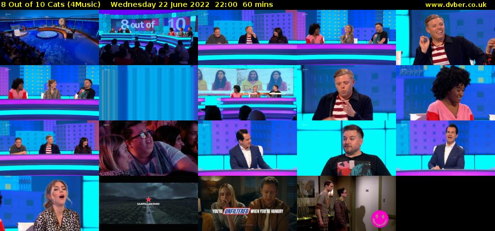 8 Out of 10 Cats (4Music) Wednesday 22 June 2022 22:00 - 23:00