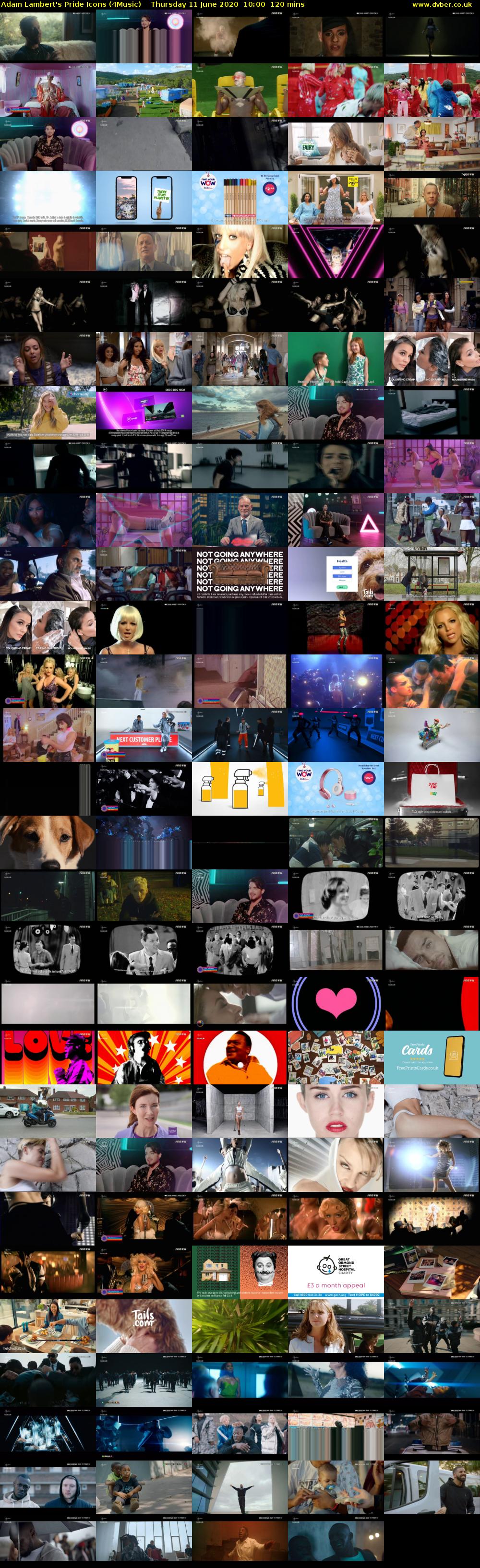 Adam Lambert's Pride Icons (4Music) Thursday 11 June 2020 10:00 - 12:00