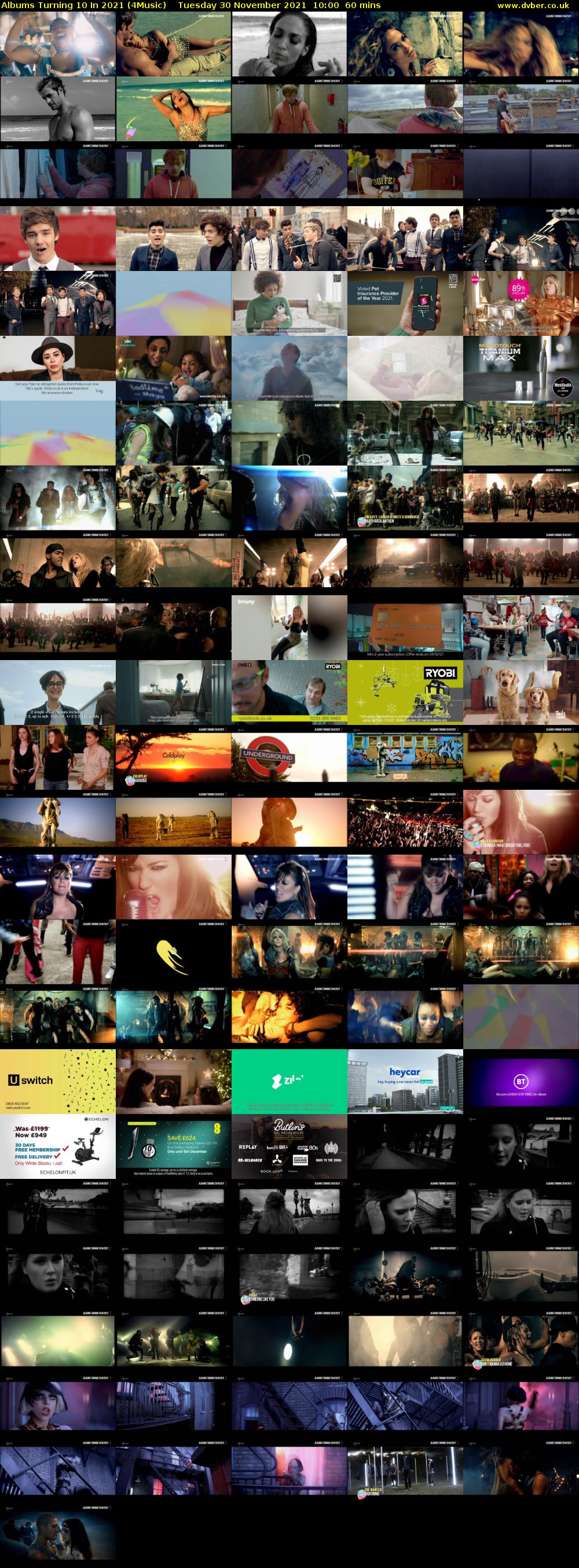 Albums Turning 10 In 2021 (4Music) Tuesday 30 November 2021 10:00 - 11:00