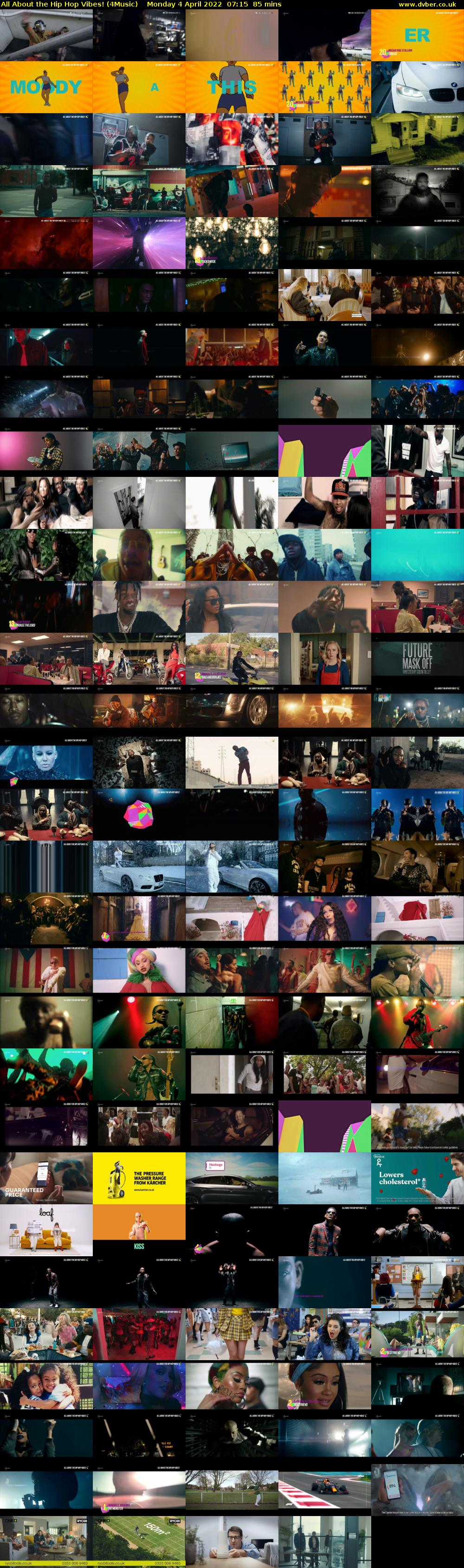 All About the Hip Hop Vibes! (4Music) Monday 4 April 2022 07:15 - 08:40