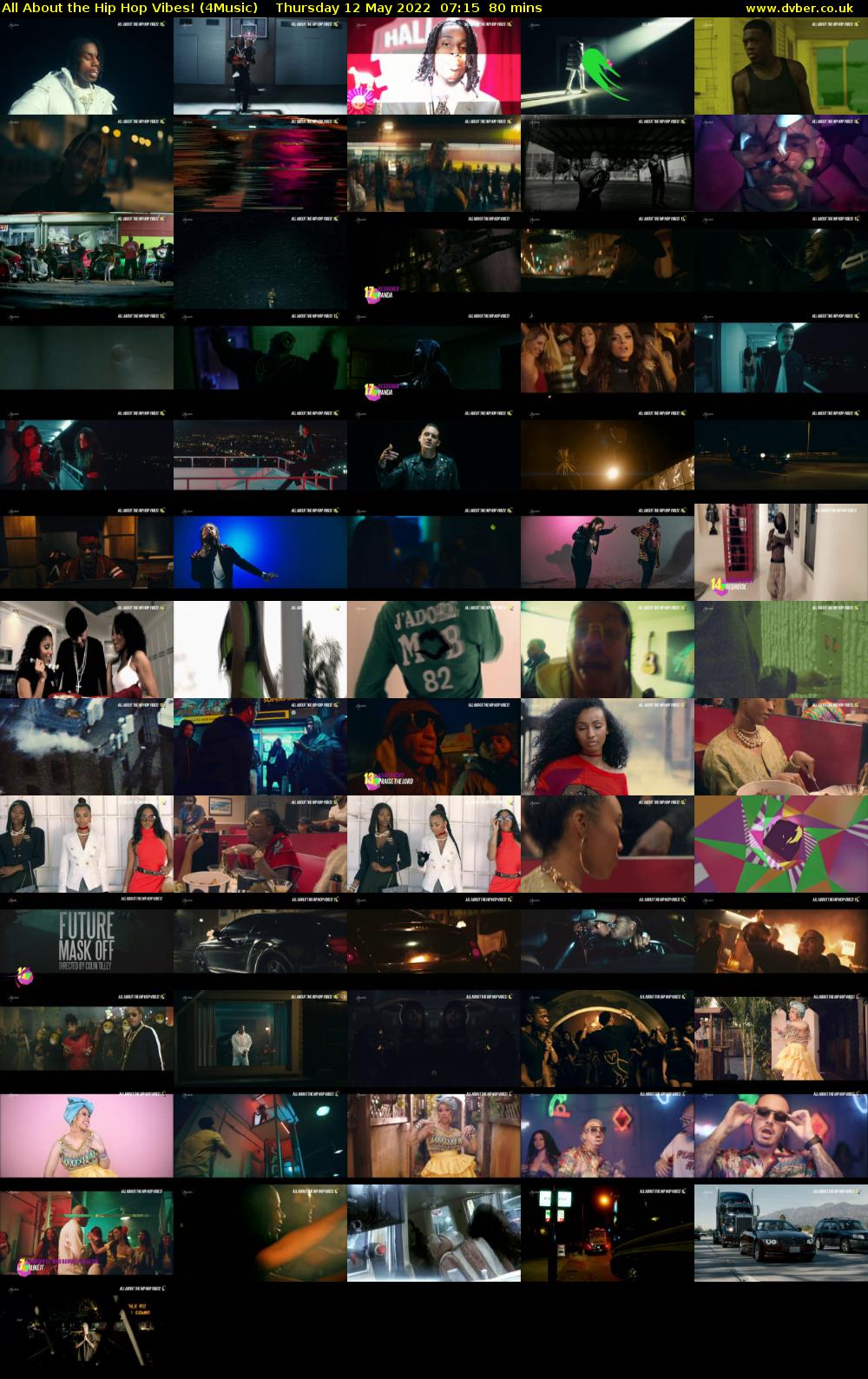 All About the Hip Hop Vibes! (4Music) Thursday 12 May 2022 07:15 - 08:35