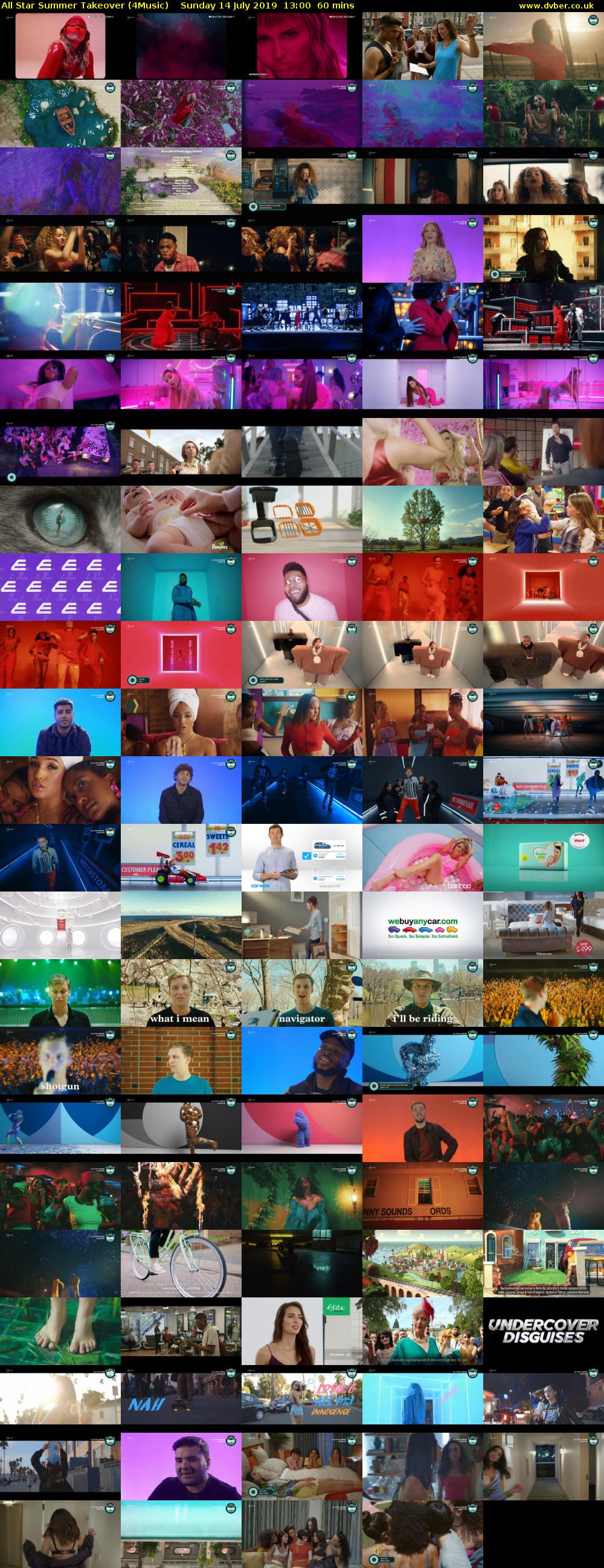 All Star Summer Takeover (4Music) Sunday 14 July 2019 13:00 - 14:00