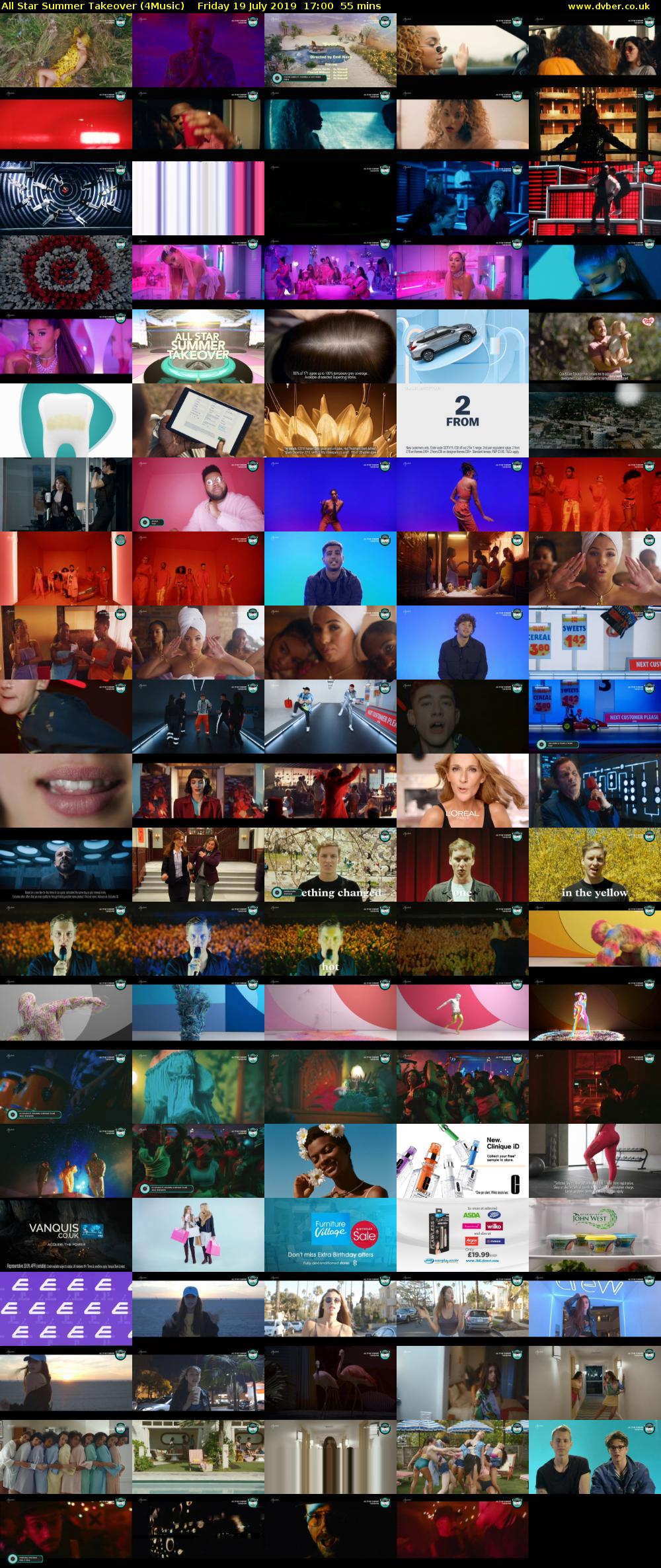 All Star Summer Takeover (4Music) Friday 19 July 2019 17:00 - 17:55