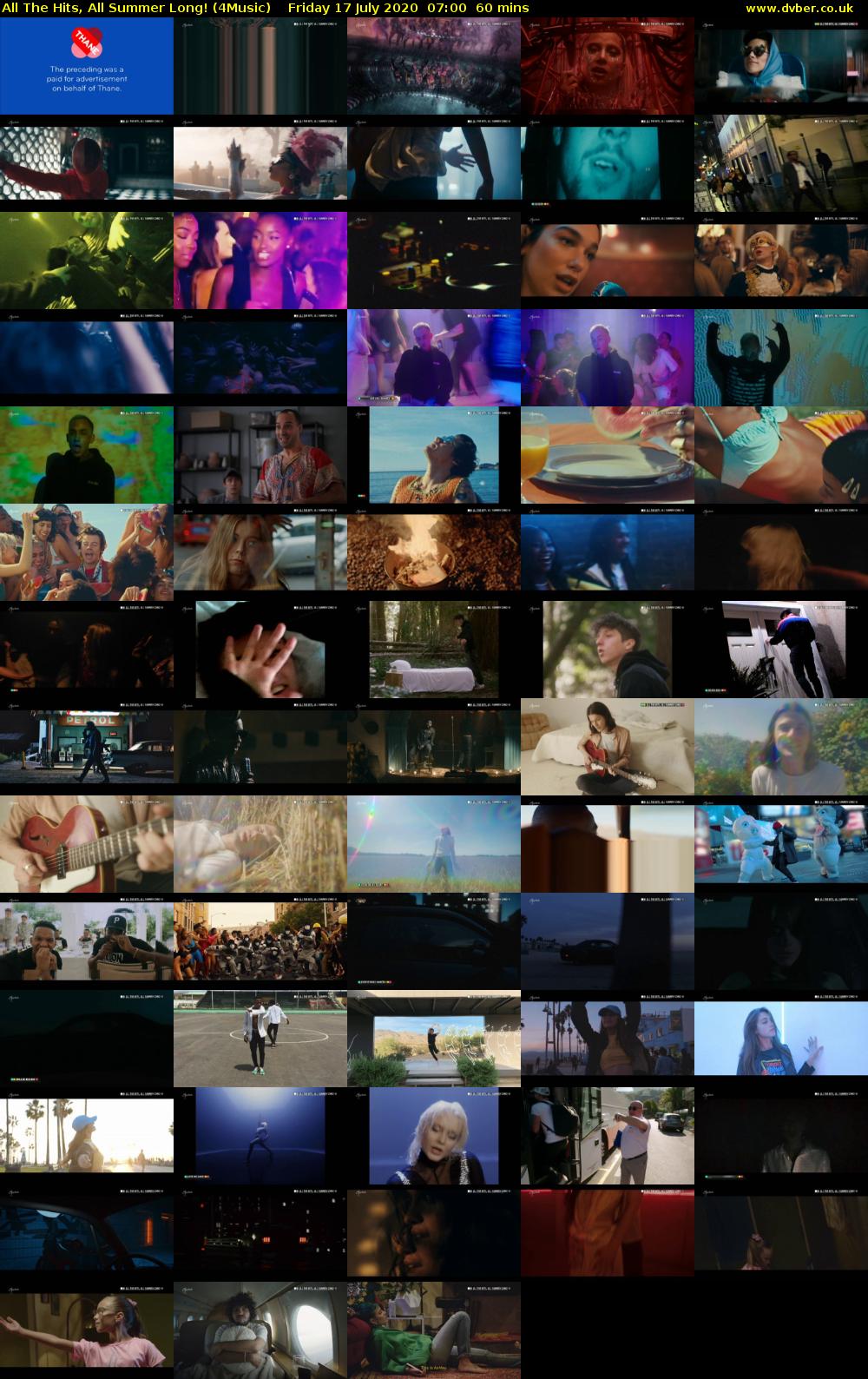 All The Hits, All Summer Long! (4Music) Friday 17 July 2020 07:00 - 08:00