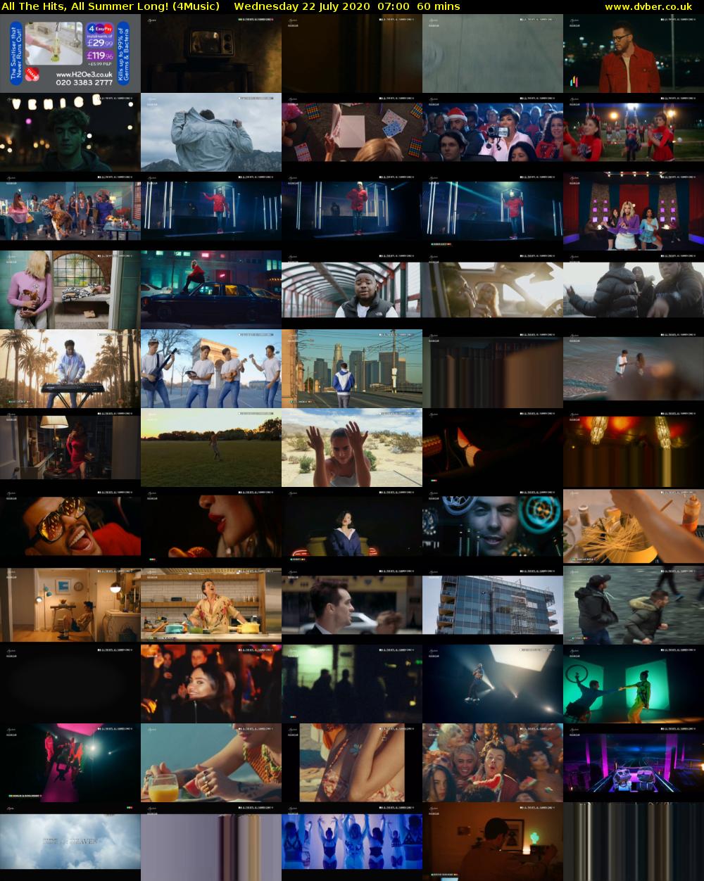 All The Hits, All Summer Long! (4Music) Wednesday 22 July 2020 07:00 - 08:00