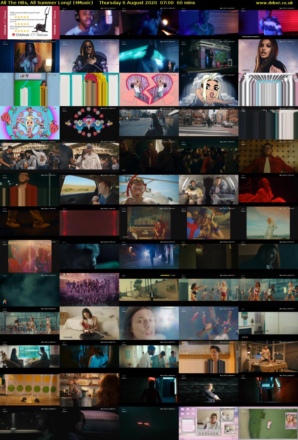 All The Hits, All Summer Long! (4Music) Thursday 6 August 2020 07:00 - 08:00