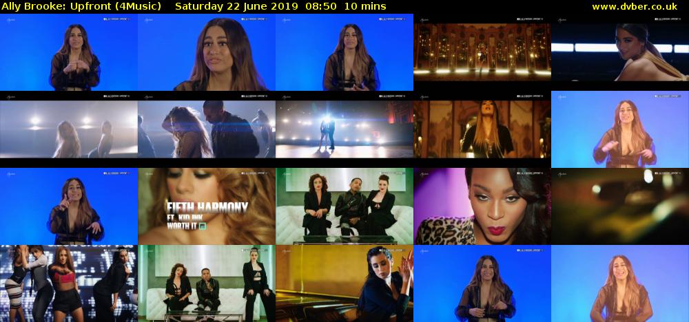 Ally Brooke: Upfront (4Music) Saturday 22 June 2019 08:50 - 09:00