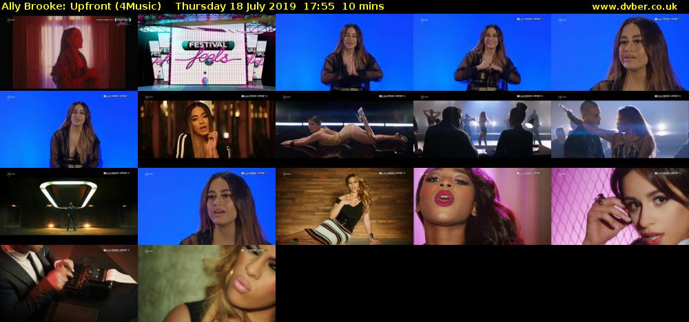 Ally Brooke: Upfront (4Music) Thursday 18 July 2019 17:55 - 18:05