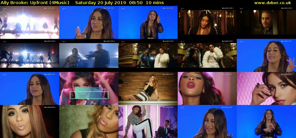 Ally Brooke: Upfront (4Music) Saturday 20 July 2019 08:50 - 09:00