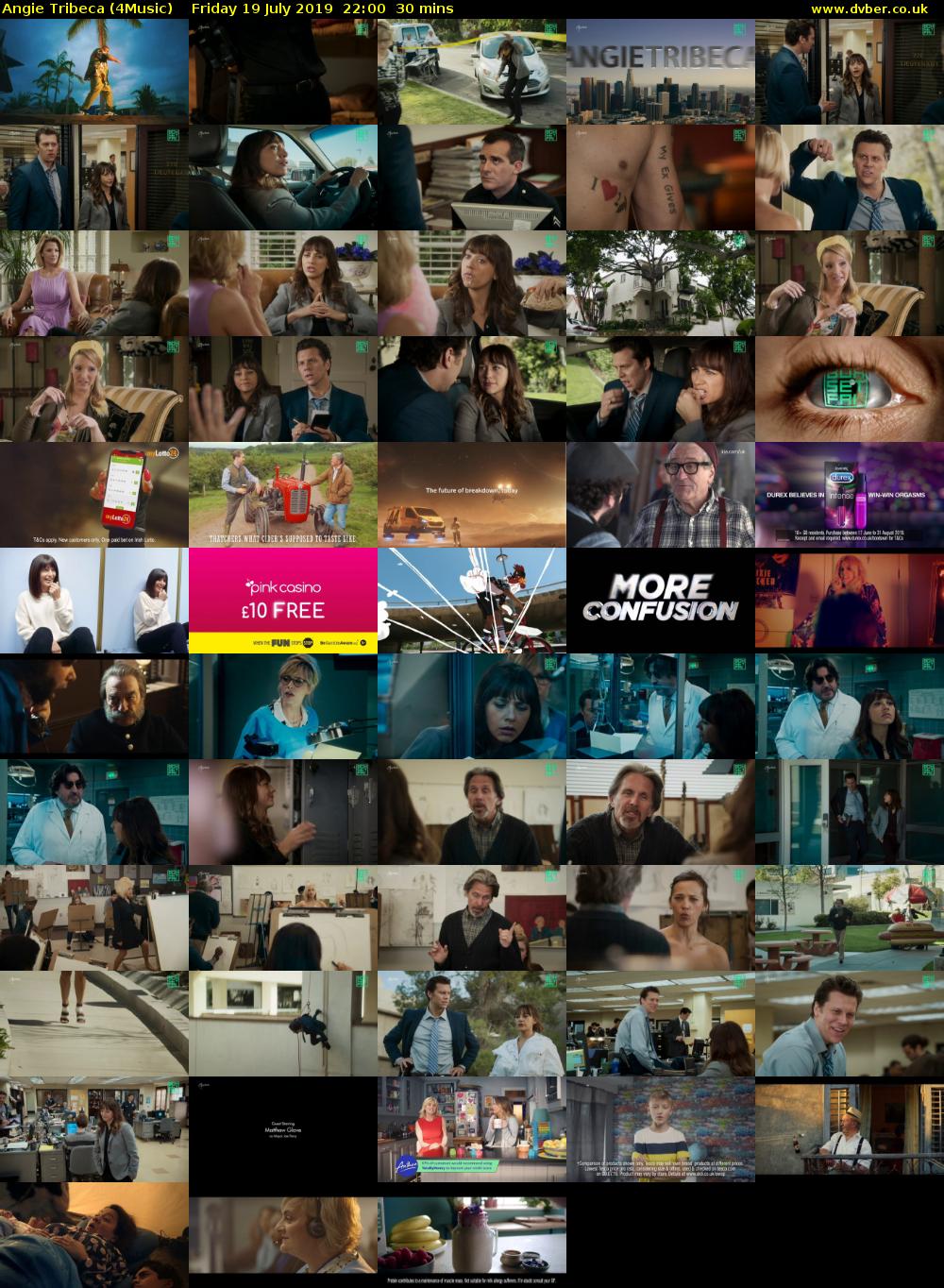 Angie Tribeca (4Music) Friday 19 July 2019 22:00 - 22:30