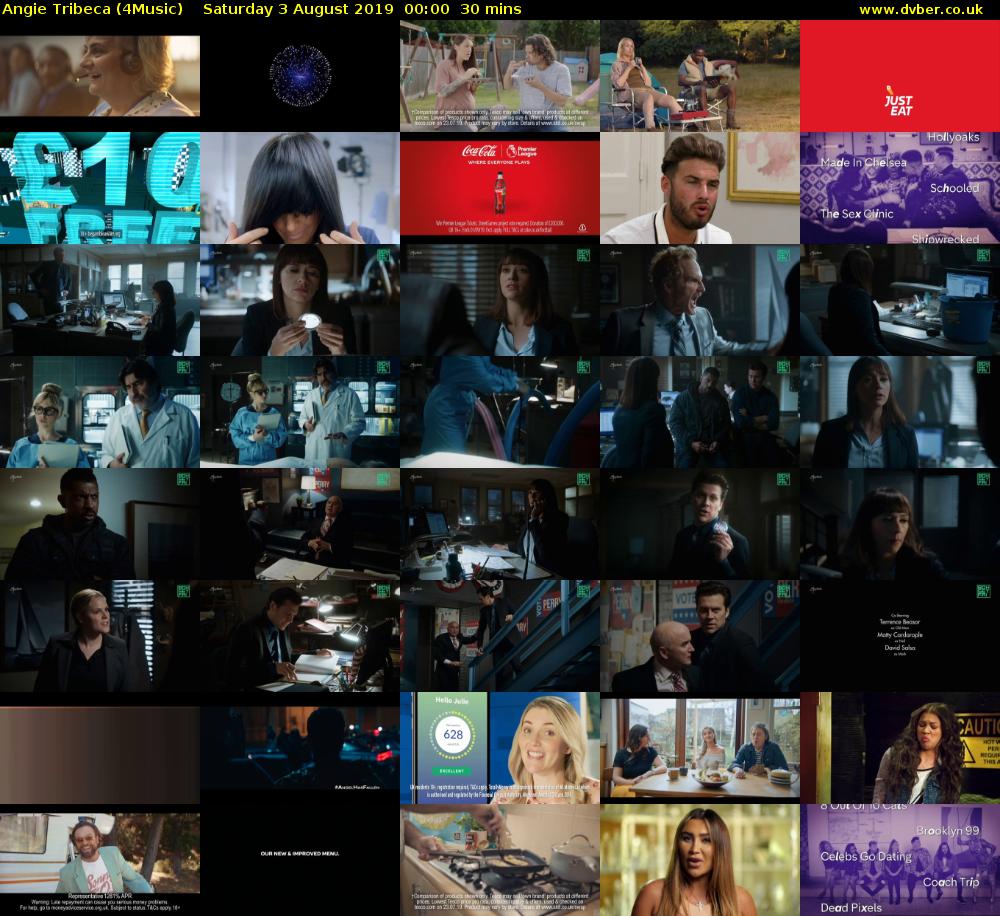 Angie Tribeca (4Music) Saturday 3 August 2019 00:00 - 00:30
