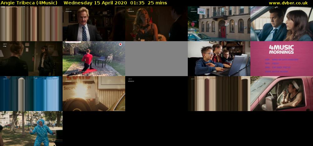 Angie Tribeca (4Music) Wednesday 15 April 2020 01:35 - 02:00