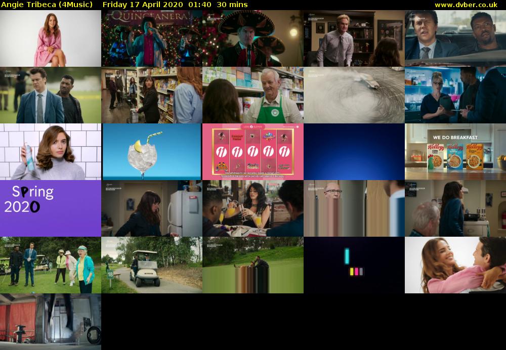 Angie Tribeca (4Music) Friday 17 April 2020 01:40 - 02:10