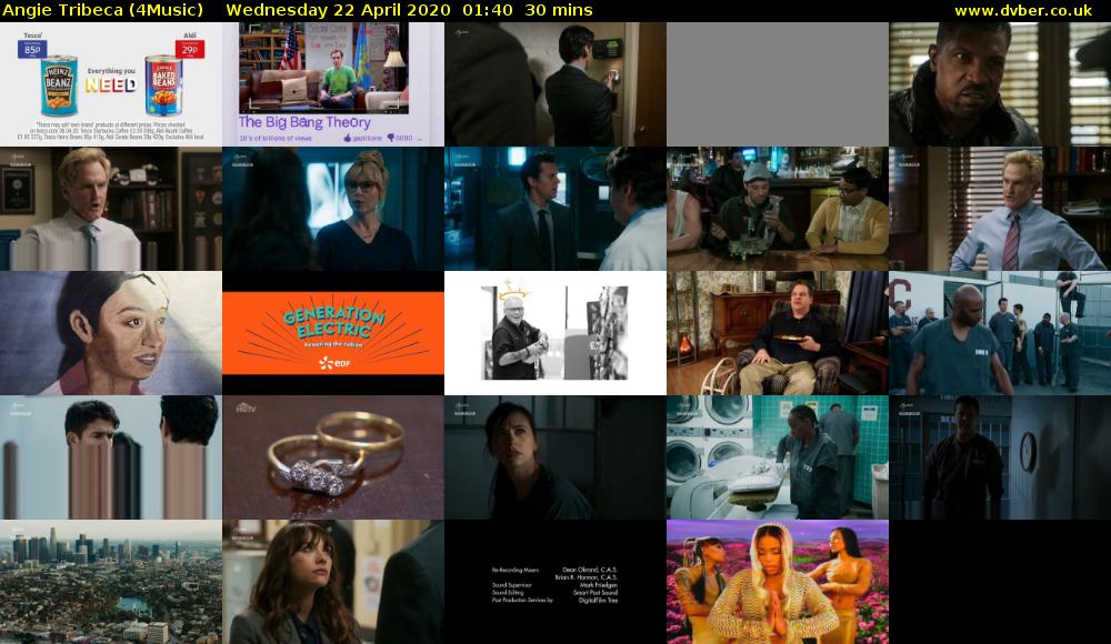 Angie Tribeca (4Music) Wednesday 22 April 2020 01:40 - 02:10