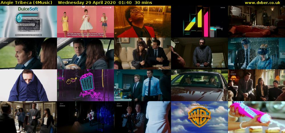 Angie Tribeca (4Music) Wednesday 29 April 2020 01:40 - 02:10