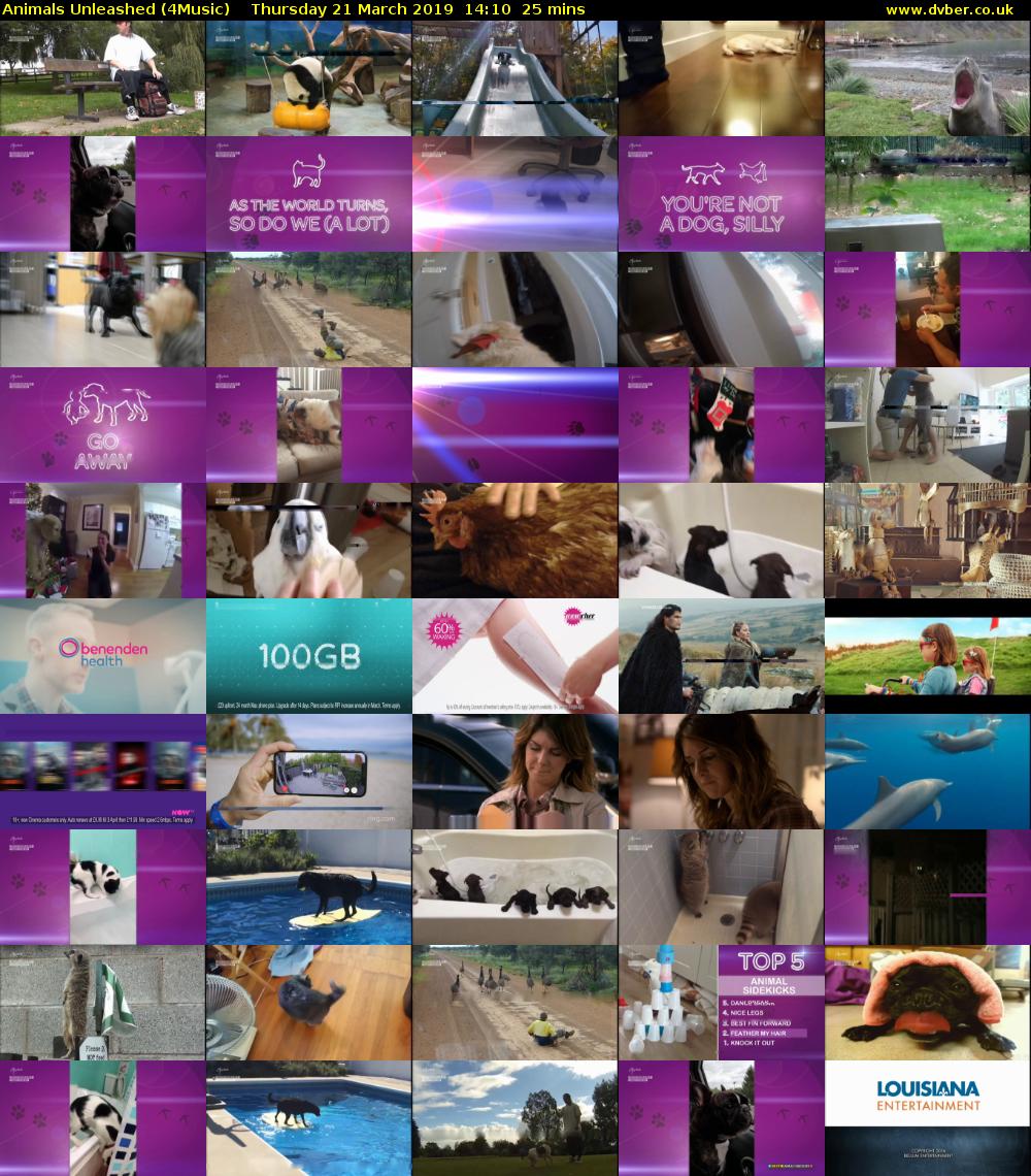 Animals Unleashed (4Music) Thursday 21 March 2019 14:10 - 14:35