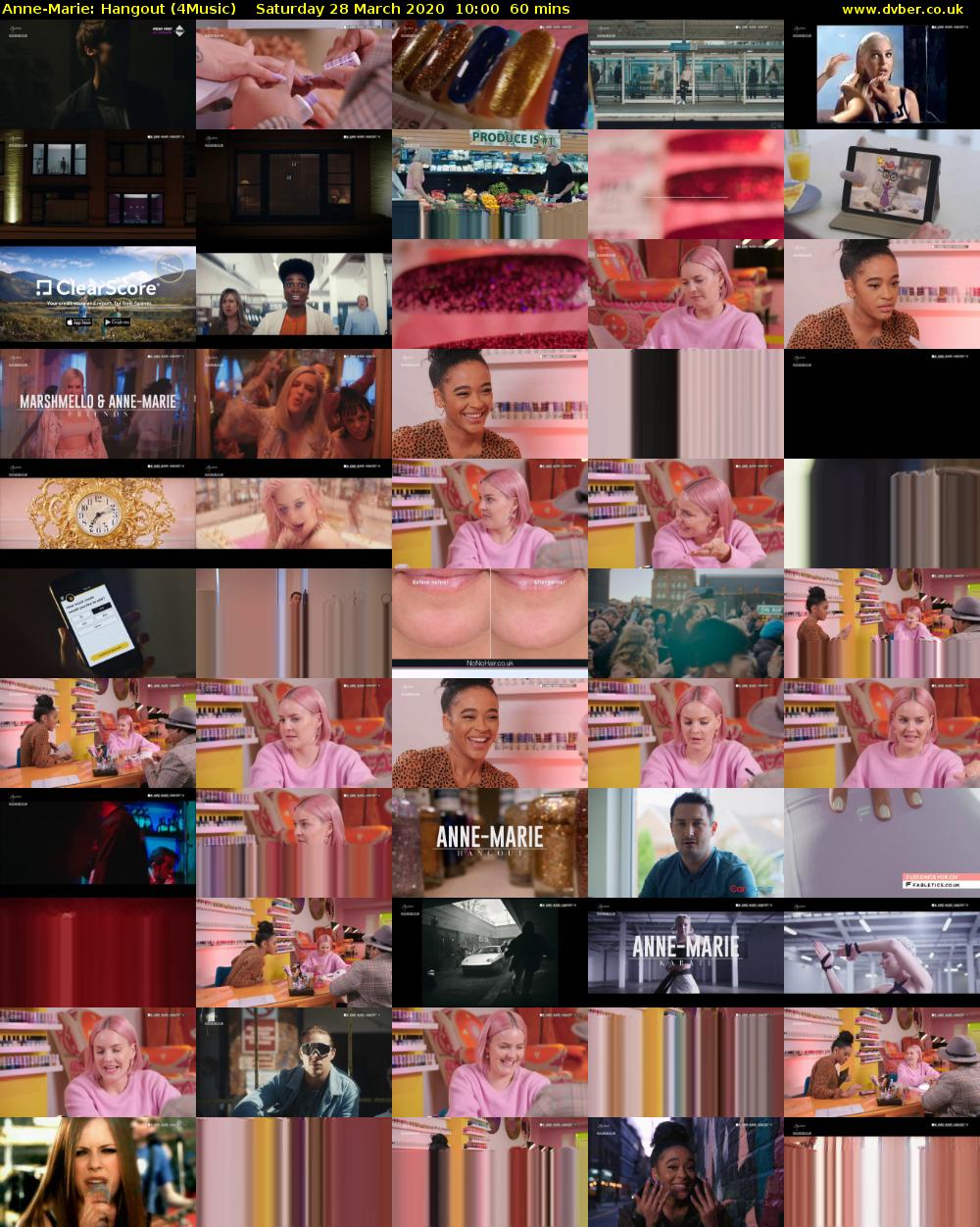 Anne-Marie: Hangout (4Music) Saturday 28 March 2020 10:00 - 11:00