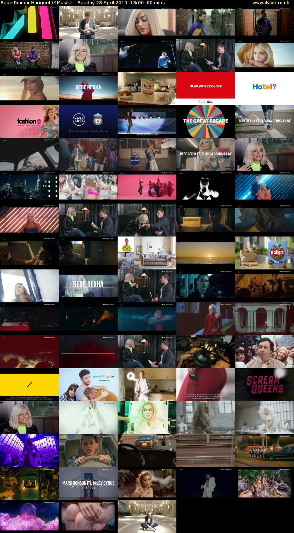 Bebe Rexha: Hangout (4Music) Sunday 28 April 2019 13:00 - 14:00