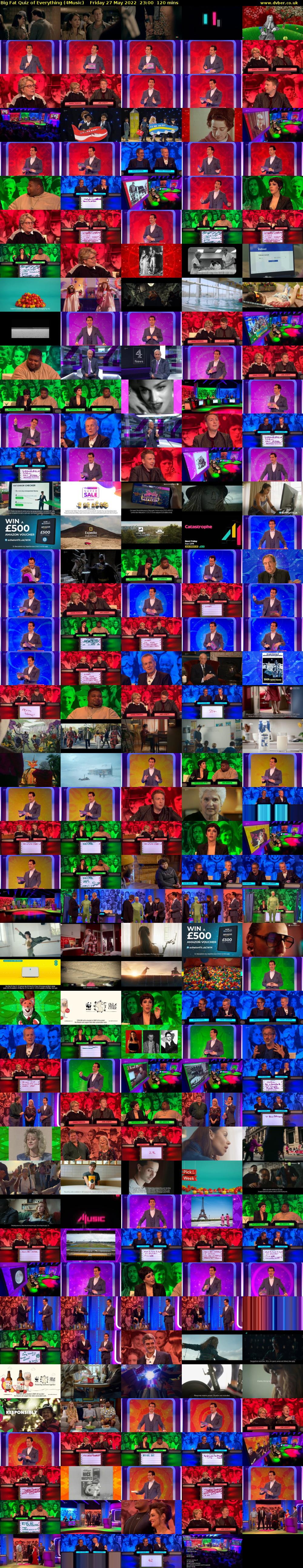 Big Fat Quiz of Everything (4Music) Friday 27 May 2022 23:00 - 01:00