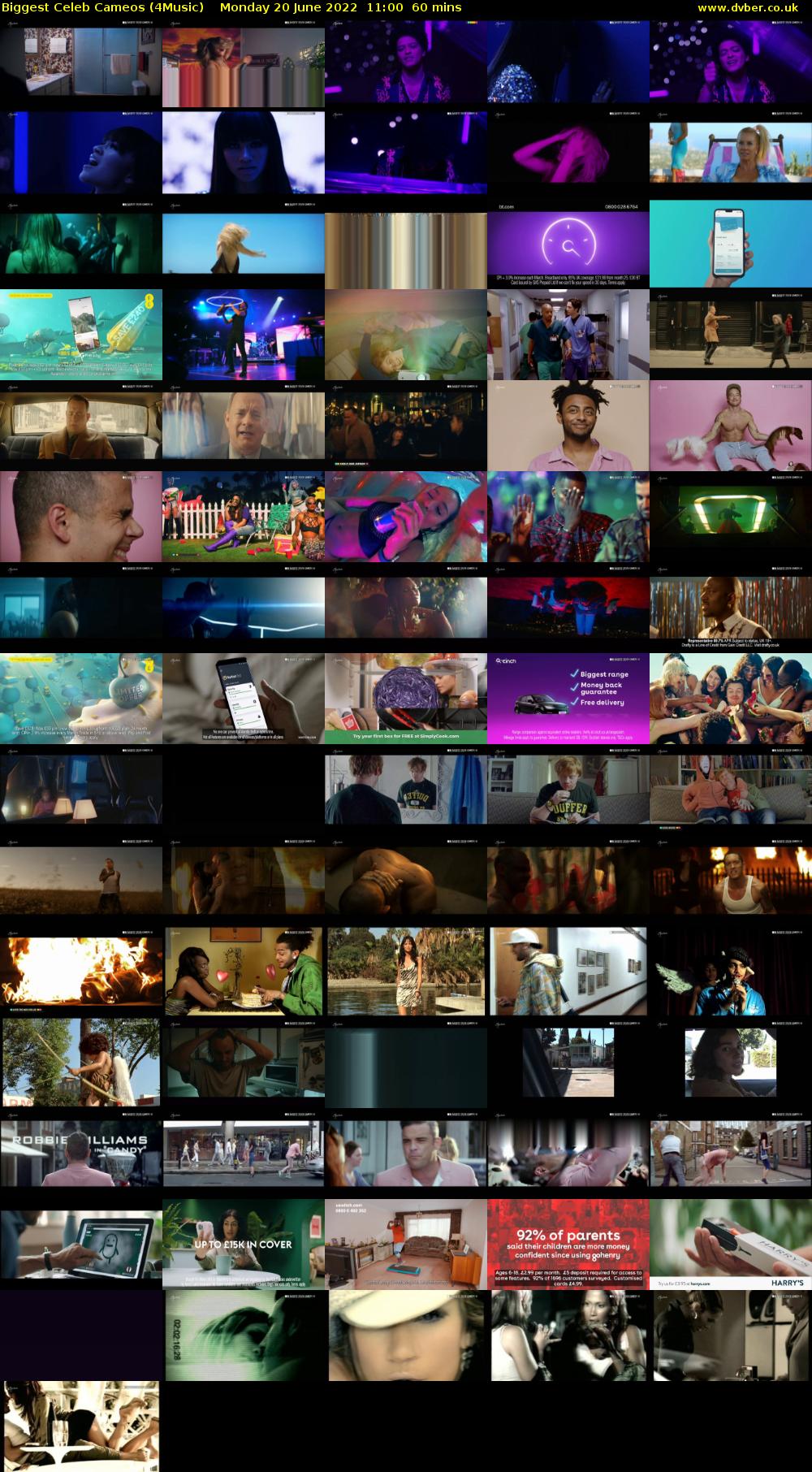 Biggest Celeb Cameos (4Music) Monday 20 June 2022 11:00 - 12:00