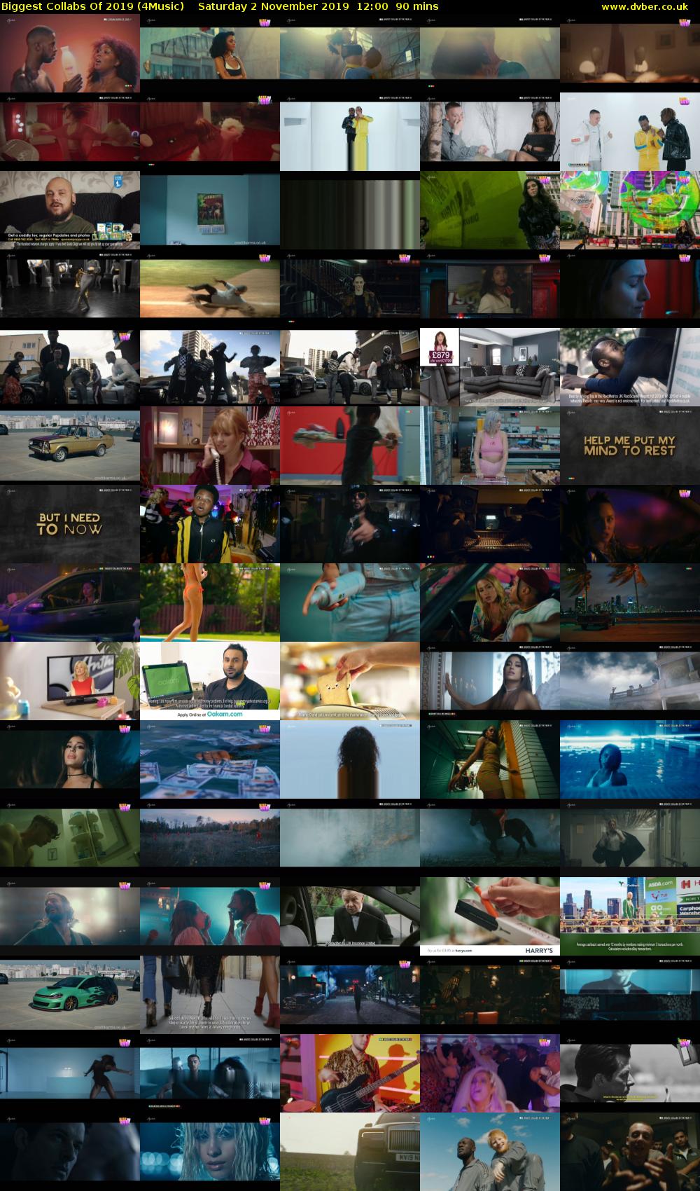 Biggest Collabs Of 2019 (4Music) Saturday 2 November 2019 12:00 - 13:30