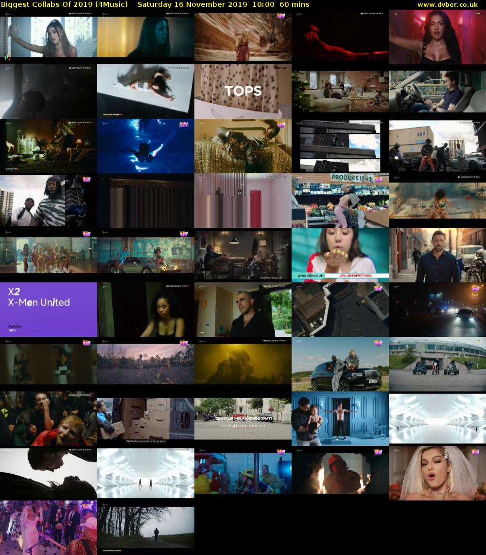 Biggest Collabs Of 2019 (4Music) Saturday 16 November 2019 10:00 - 11:00
