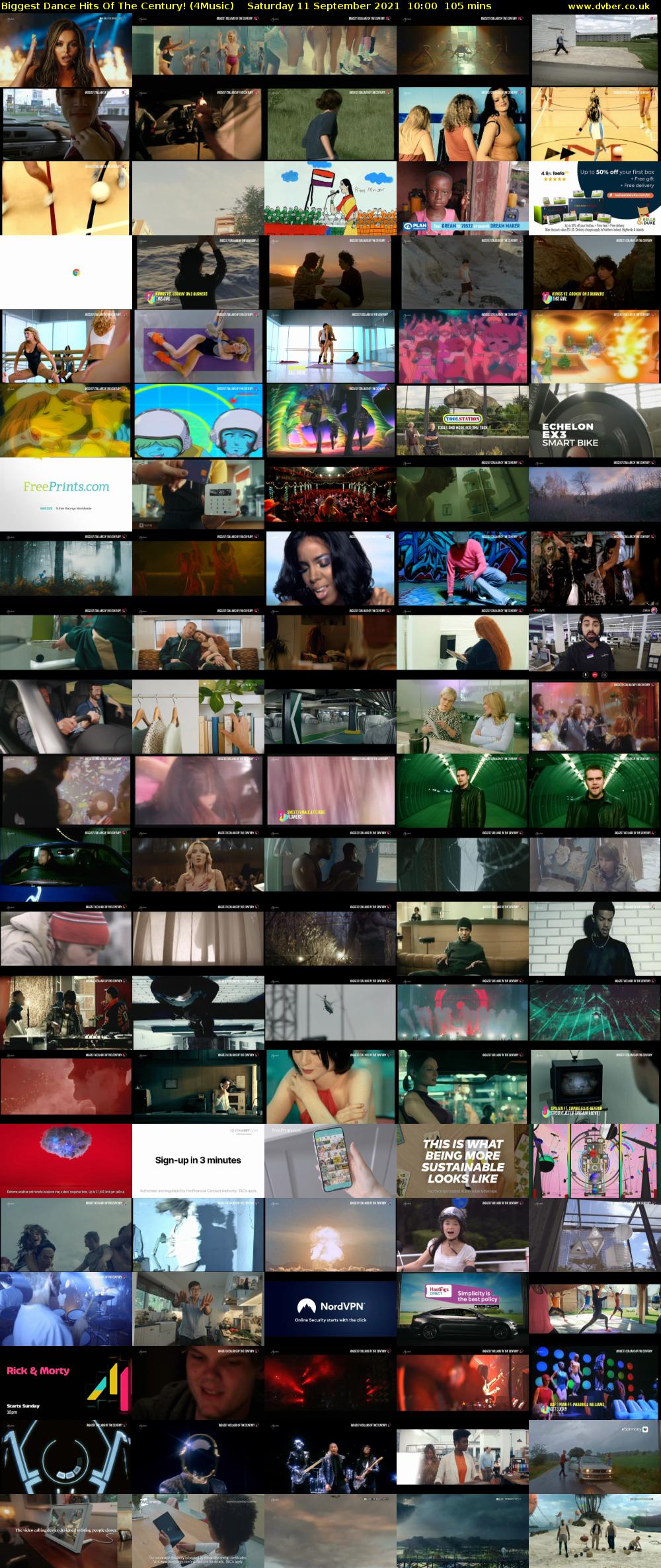 Biggest Dance Hits Of The Century! (4Music) Saturday 11 September 2021 11:00 - 12:45